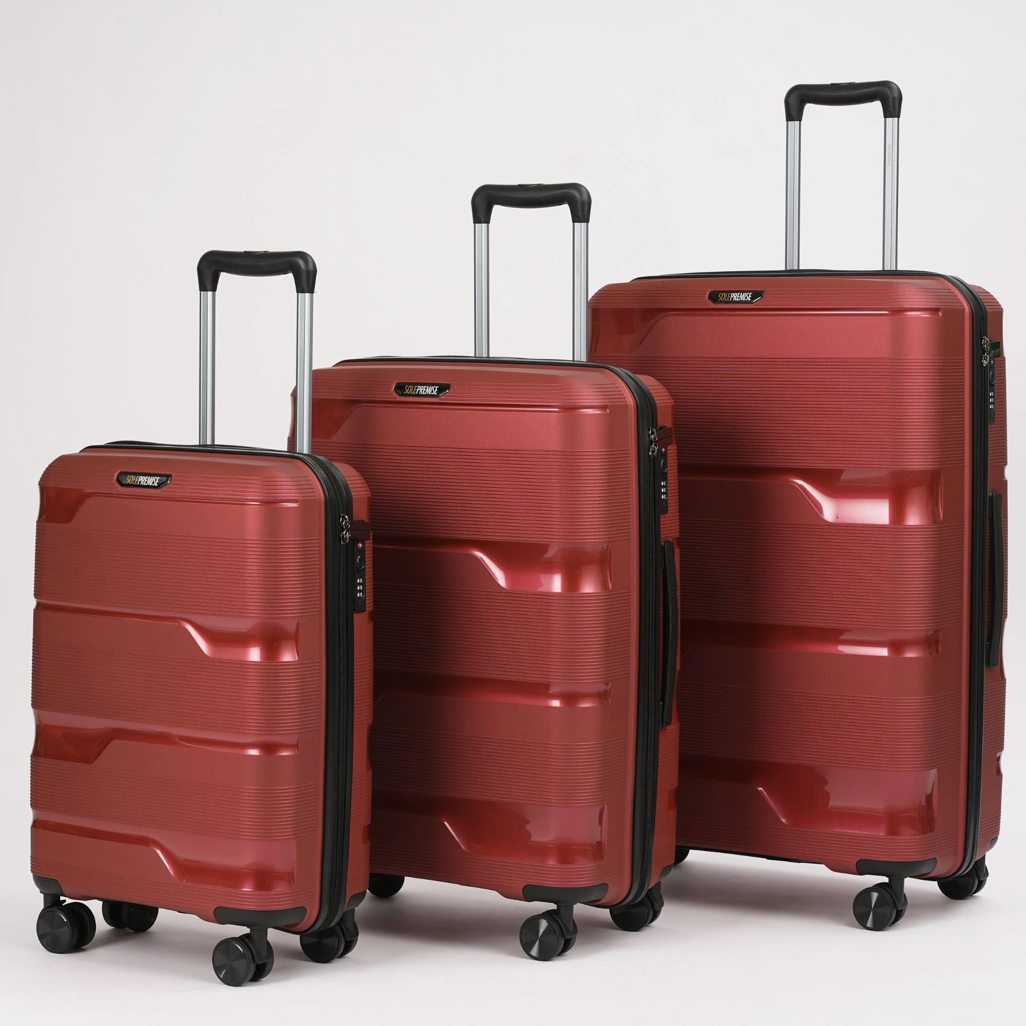 24-inch Red Hardcase Roller Luggage with 360° Wheels & TSA Lock - Image 8