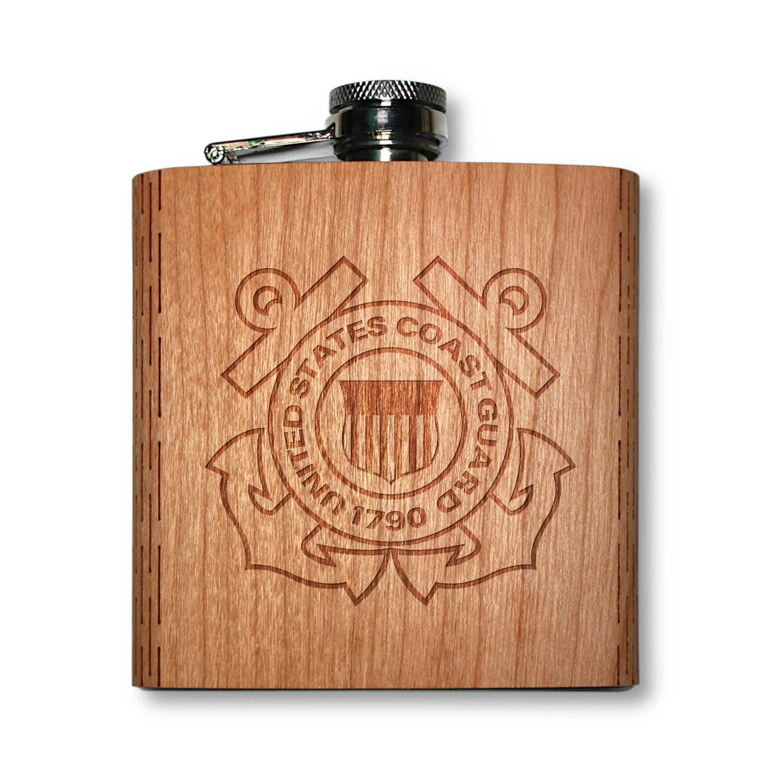 6 oz. Wooden Hip Flask (US Military Collection) - Image 12