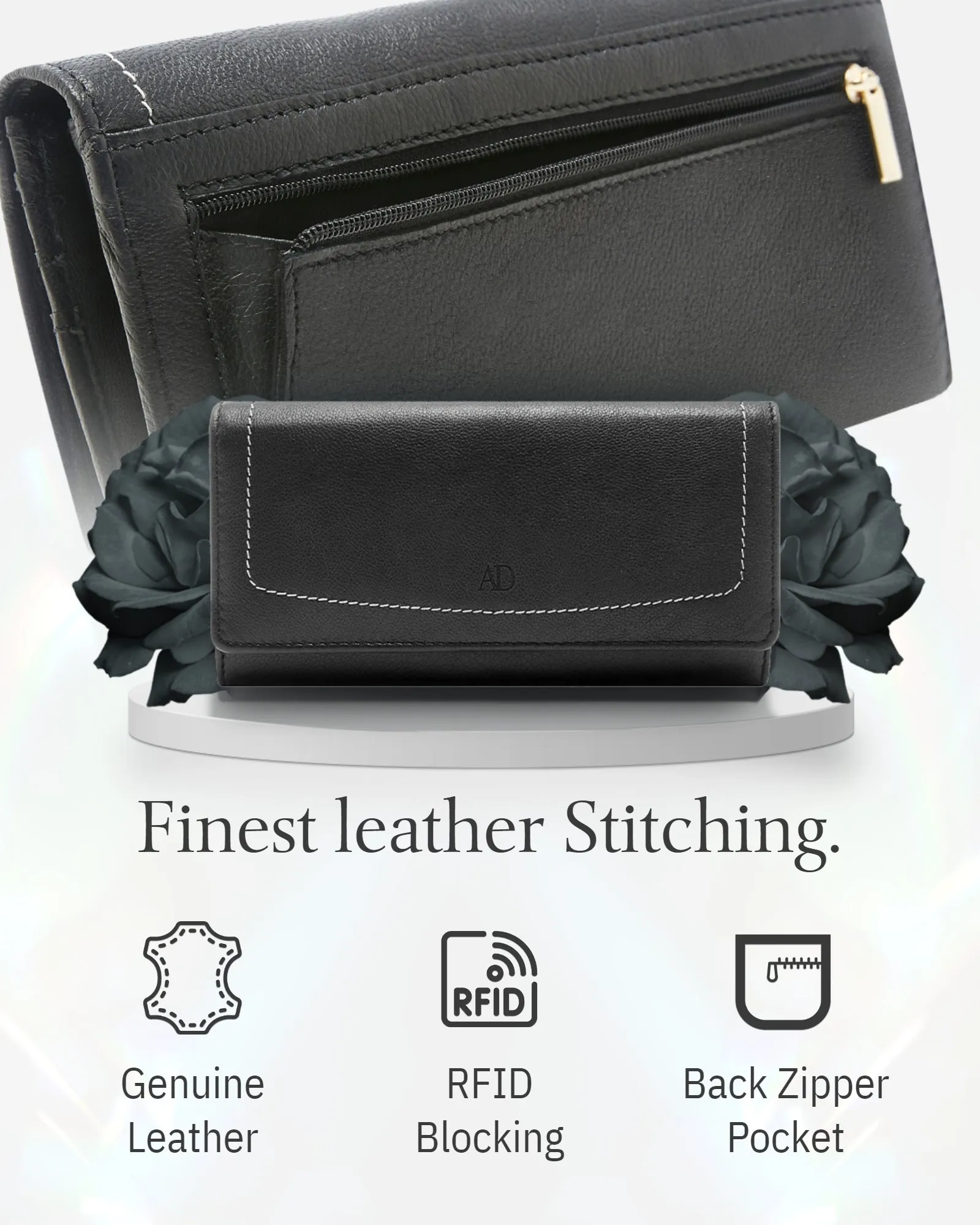 RFID Protected Accordion Clutch Wallet - Image 10