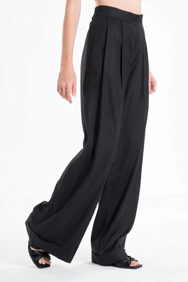 Aitna Black Palazzo Pants from Organic Finest Fabric - Image 2