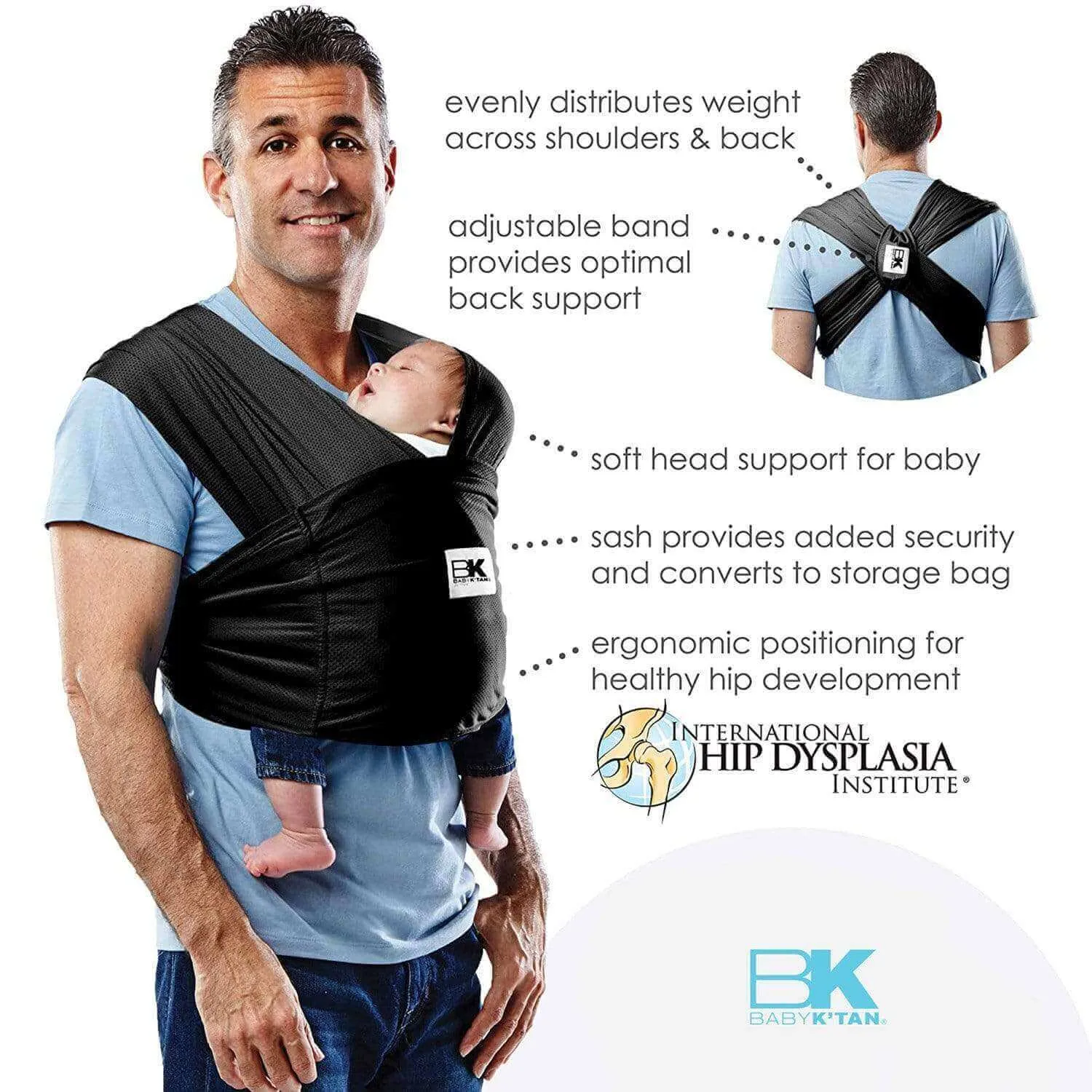 Baby K'tan Original Baby Carrier | Denim - Image 11