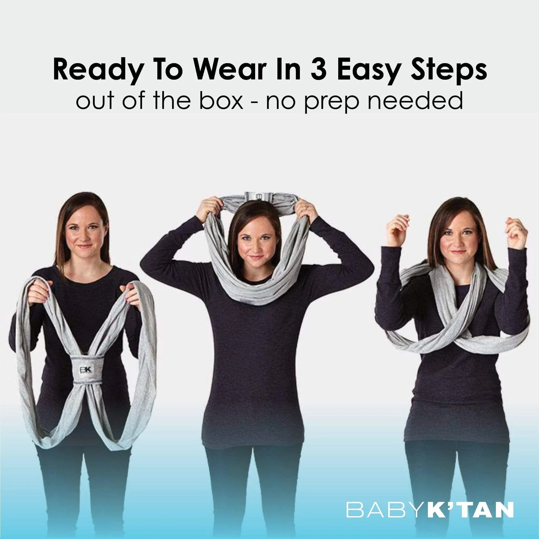 Baby K'tan Original Baby Carrier | Denim - Image 5