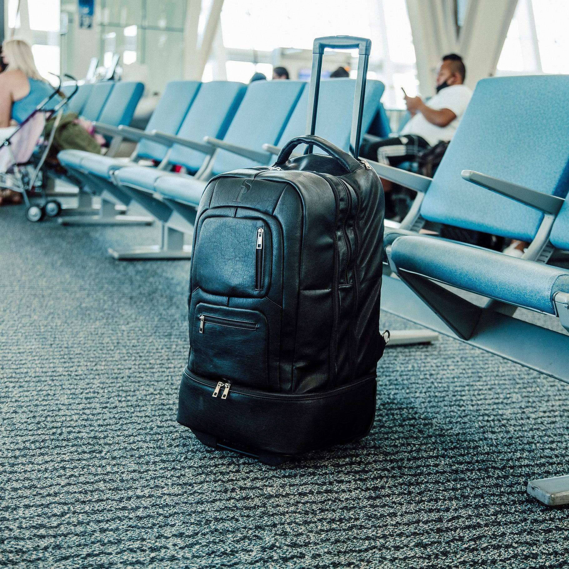 Black Leather Carry-On Roller Bag (Only 150 Made) - Image 7