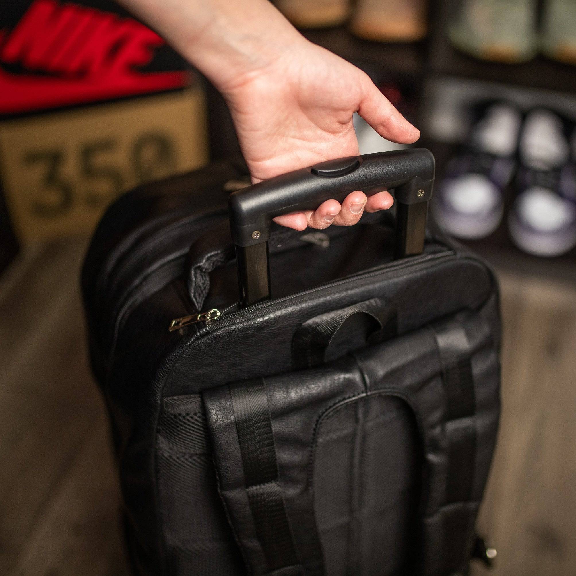 Black Leather Carry-On Roller Bag (Only 150 Made) - Image 9