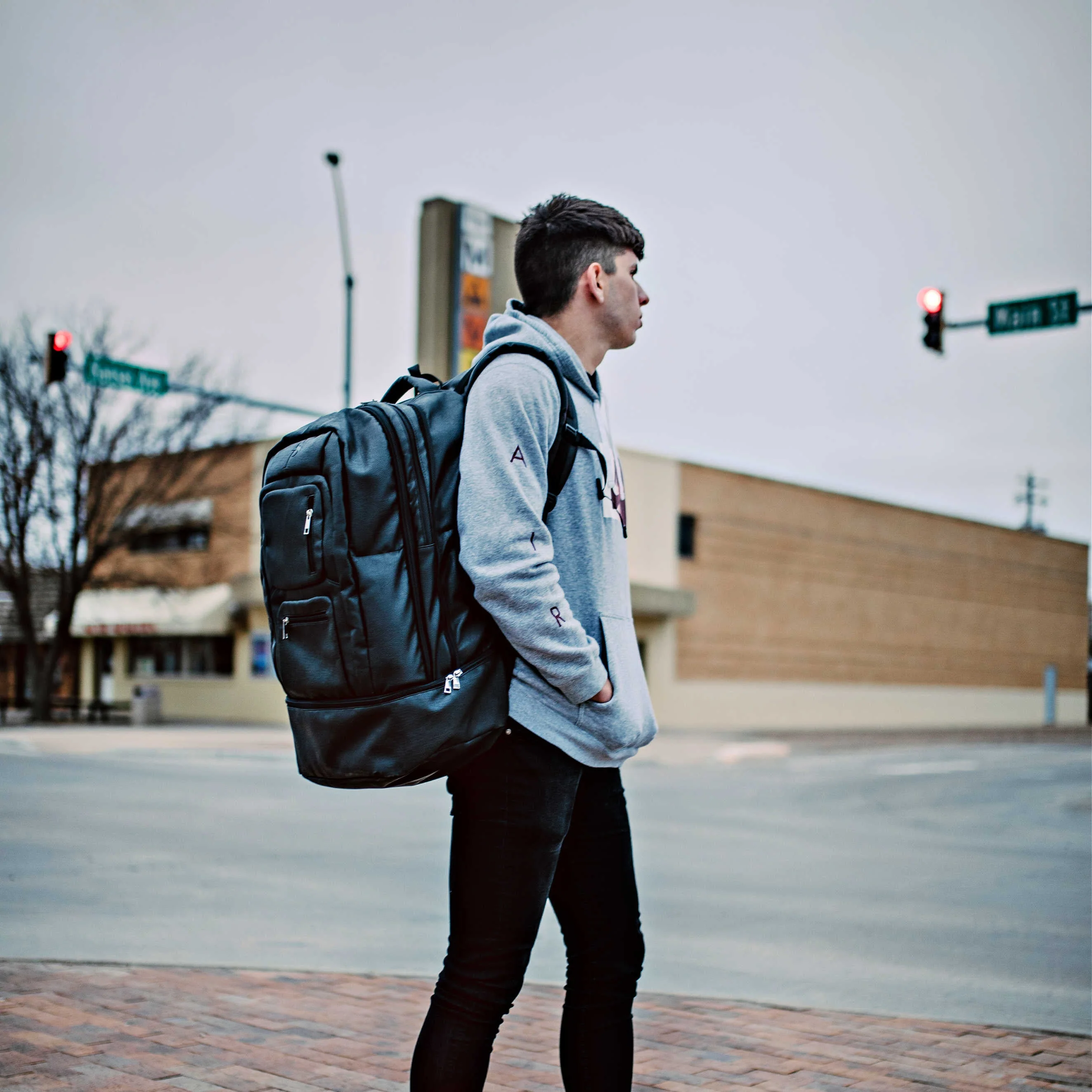 Black Leather XL Signature Bag Set (XL Signature Backpack and Duffle Bag) - Image 7