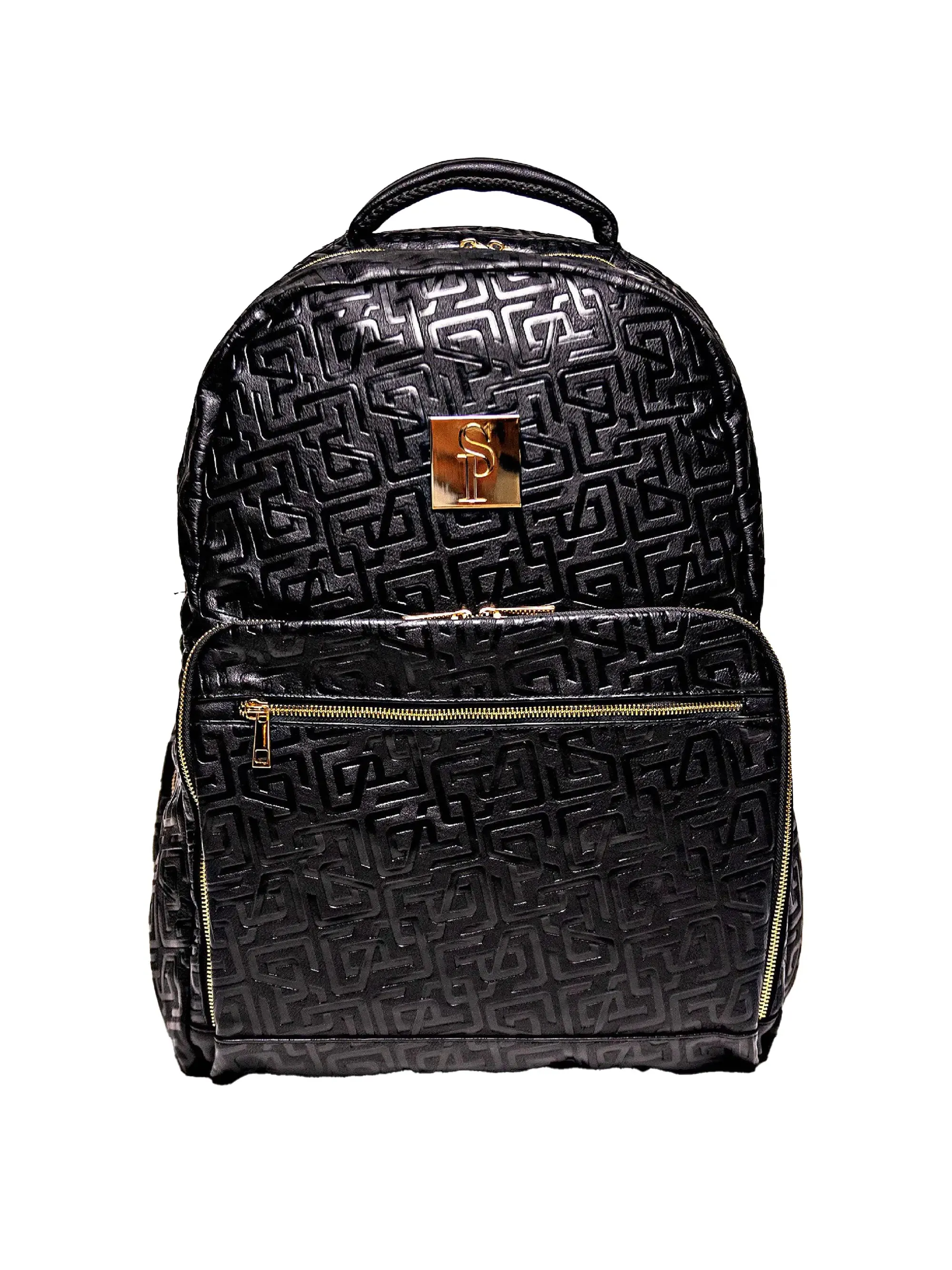 Black Monogram Backpack Leather Daily Commuter Bag (150 Made)