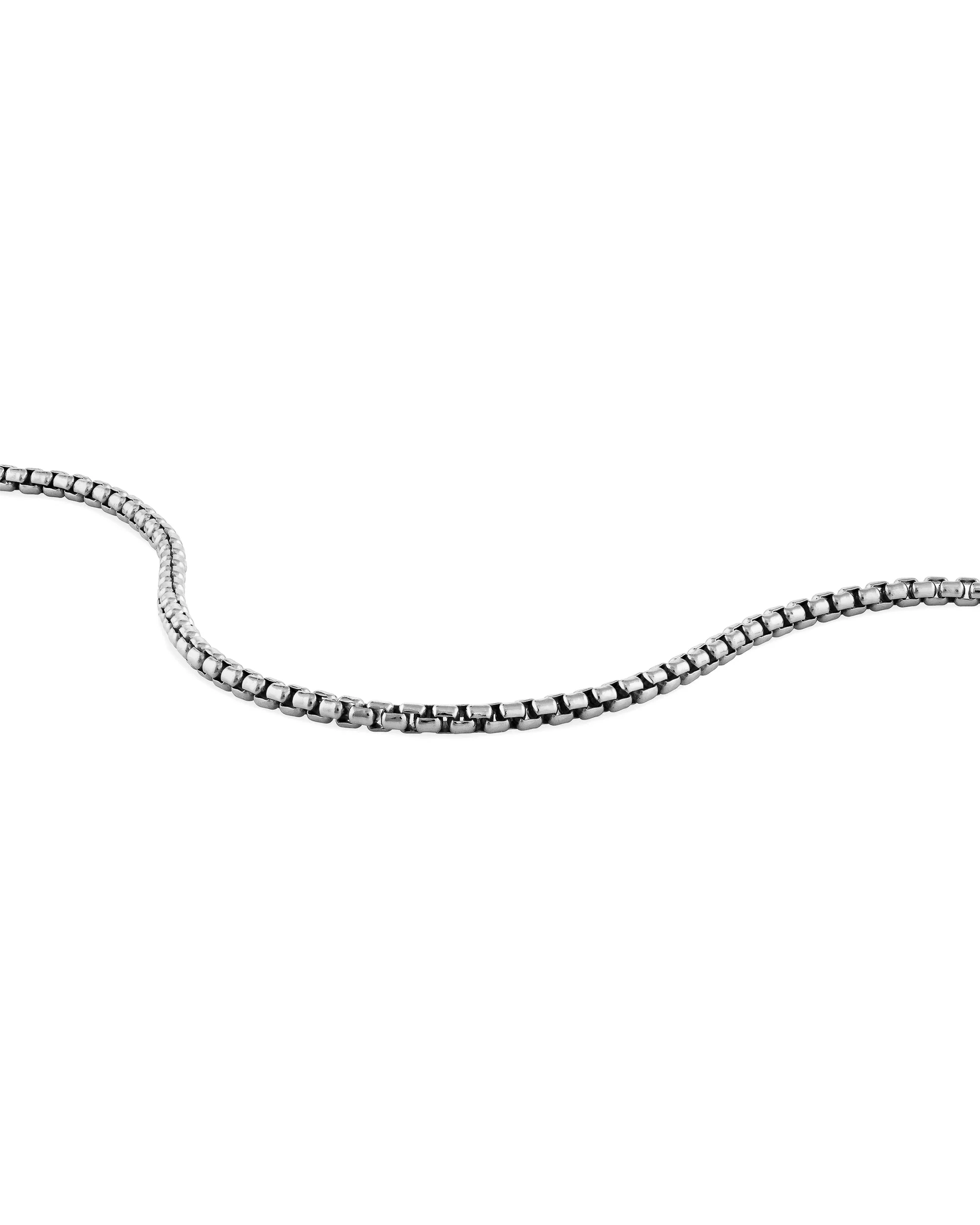 Box Chain Bracelet, 3MM - Sterling Silver - Image 6