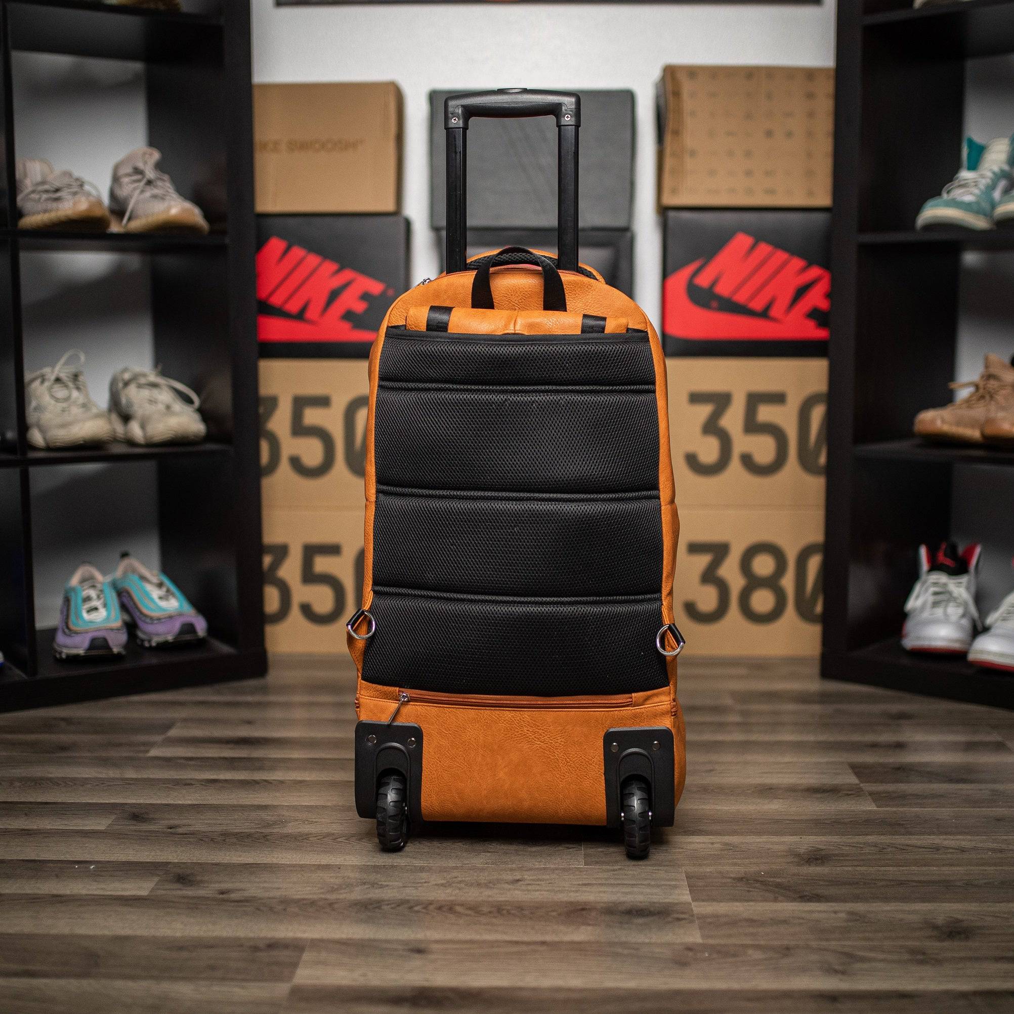 Brown Leather Roller Carry-on Set - Image 7