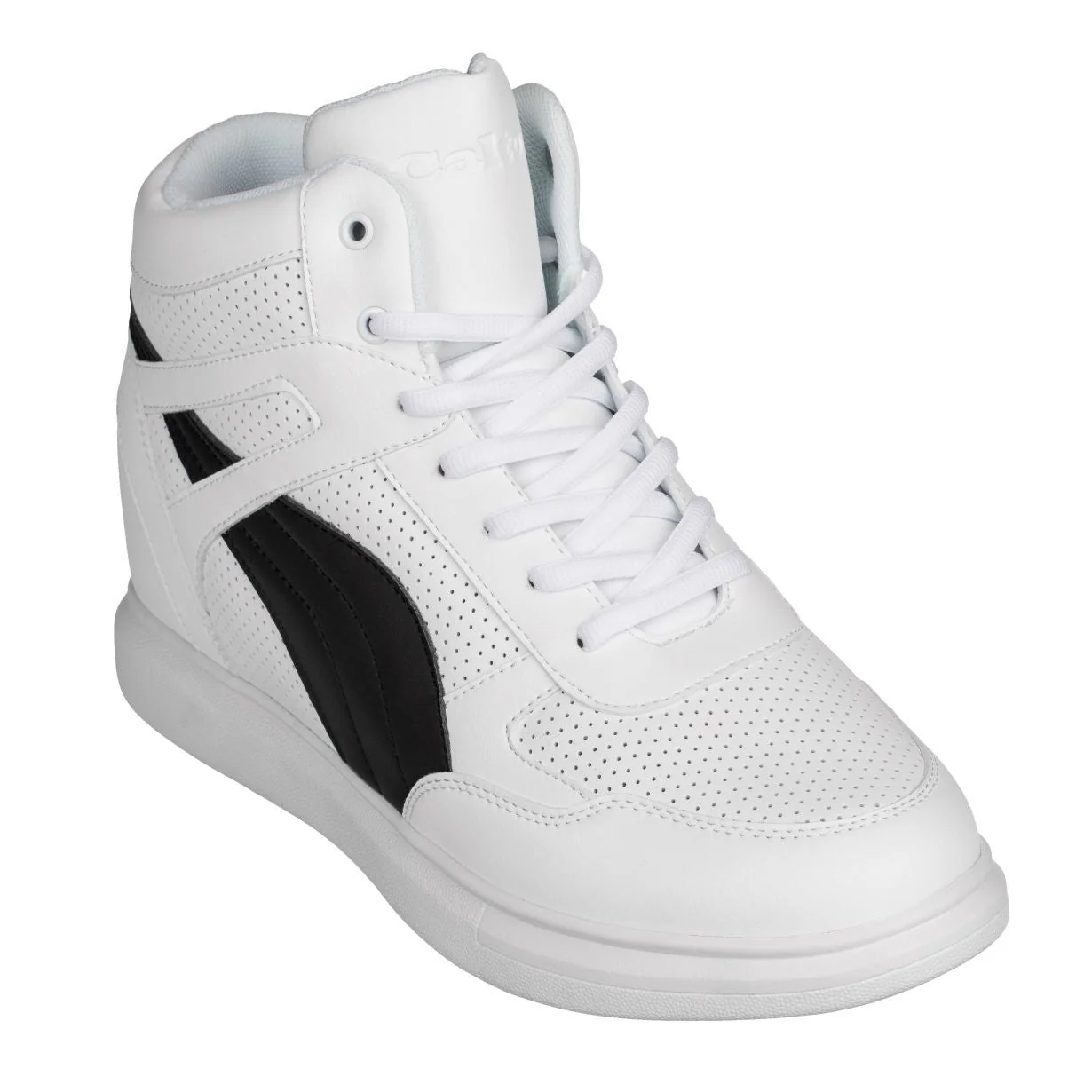 H71903 - 3.8 Inches Taller (White/Black) - Men's Sneakers