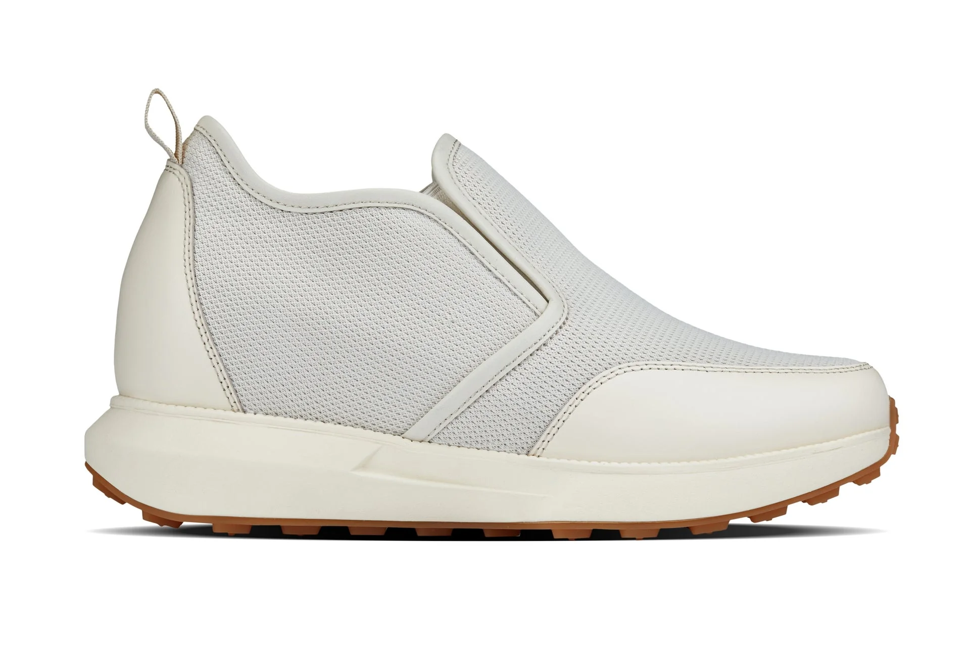 J1434 - 3.3 Inches Taller (Off-White) - Casual Chunky Sole Men's Sneaker Loafers - Image 2