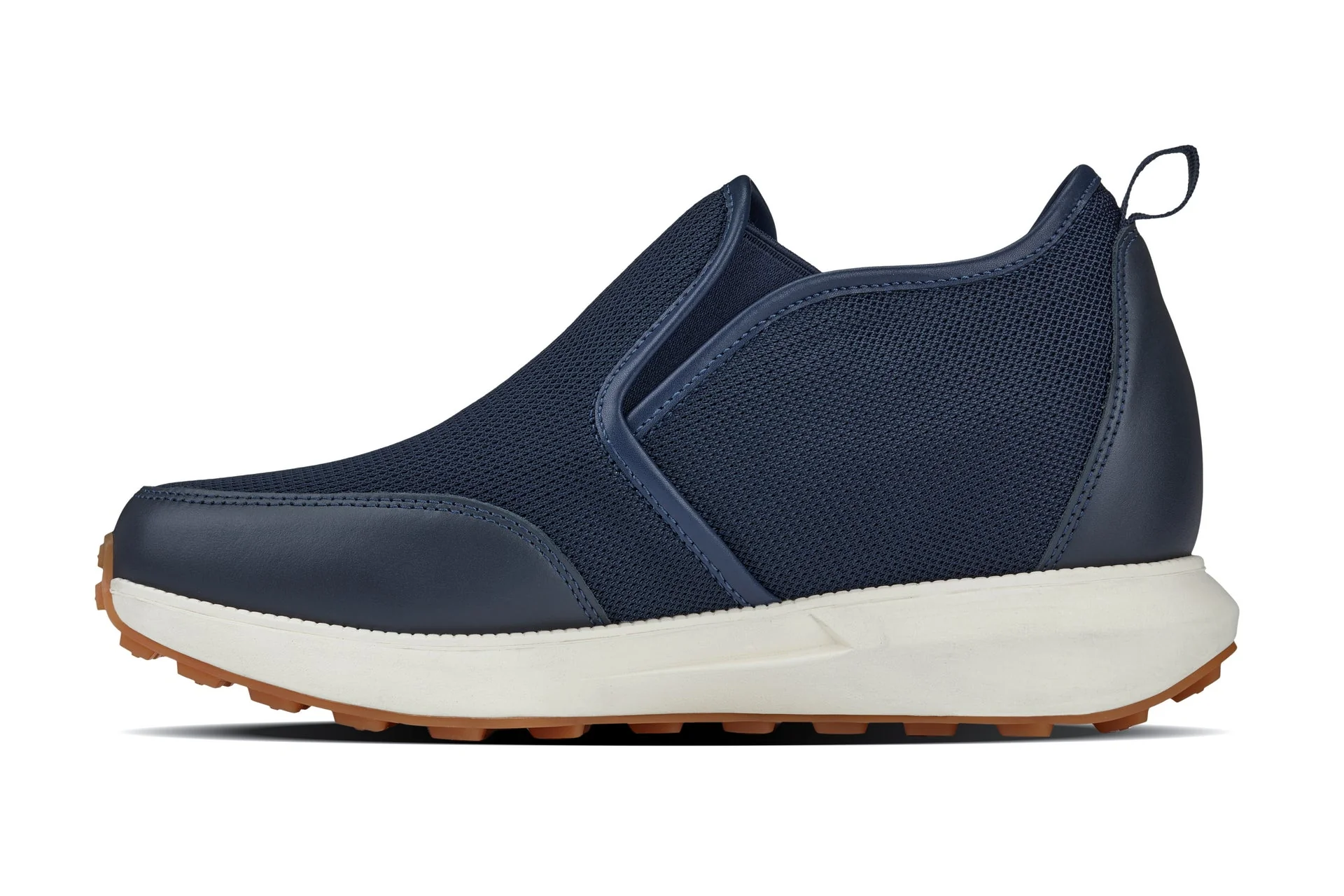 J1435 - 3.3 Inches Taller (Dark Blue) - Casual Chunky Sole Men's Sneaker Loafers - Image 3