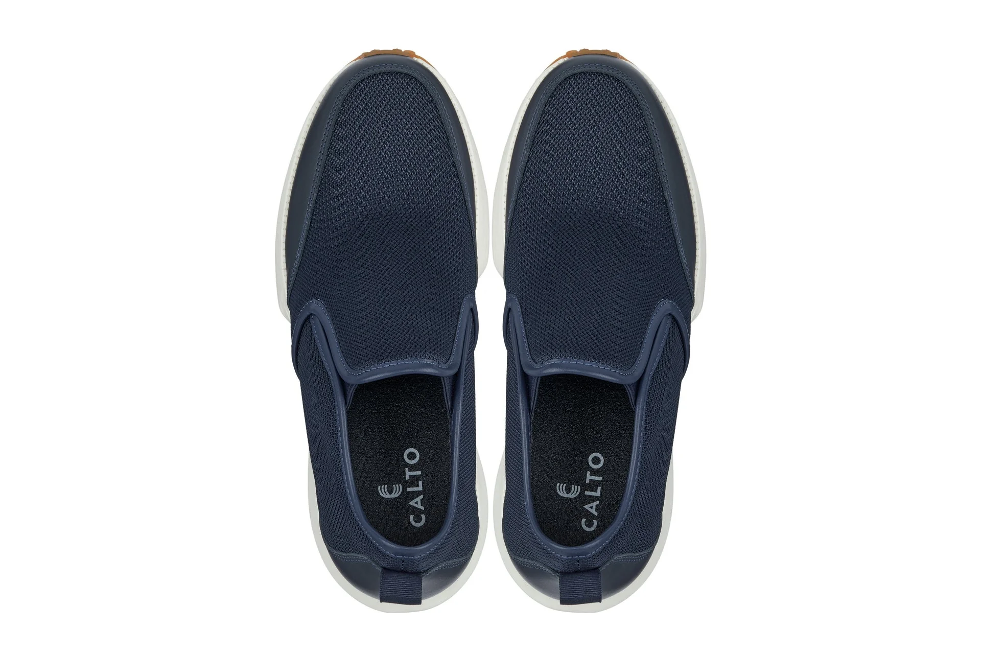 J1435 - 3.3 Inches Taller (Dark Blue) - Casual Chunky Sole Men's Sneaker Loafers - Image 4