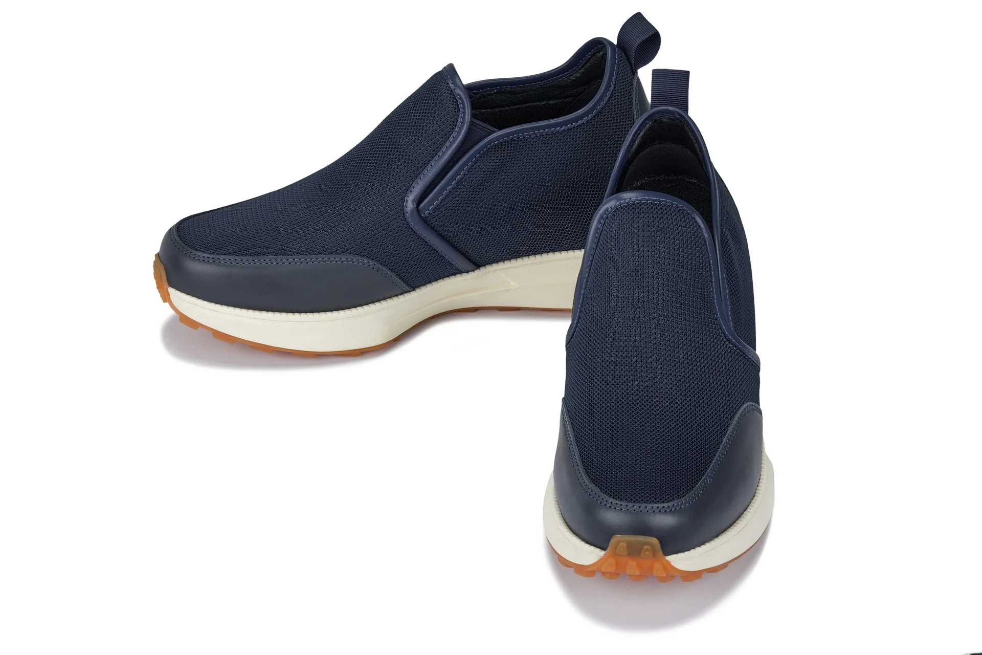 J1435 - 3.3 Inches Taller (Dark Blue) - Casual Chunky Sole Men's Sneaker Loafers - Image 5