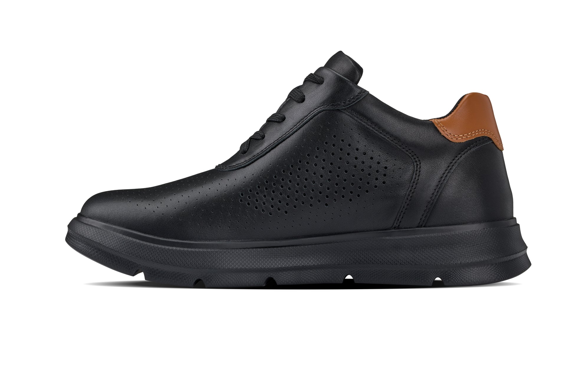 J1580 - 2.6 Inches Taller (Black/Black Sole) - Lightweight Casual Men's Walker Shoes - Image 3