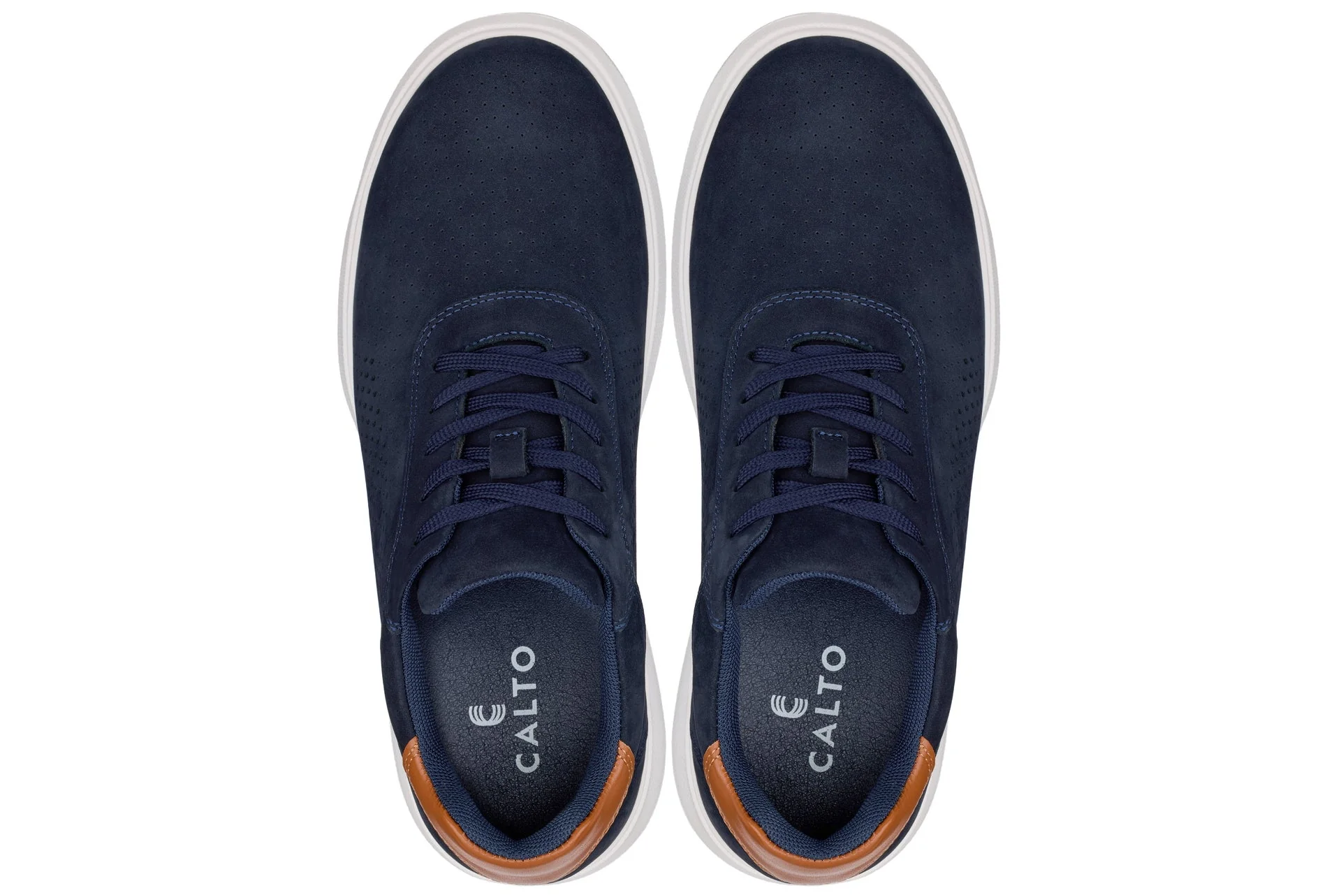 J1582 - 2.6 Inches Taller (Nubuck Navy) - Lightweight Casual Men's Walker Shoes - Image 4