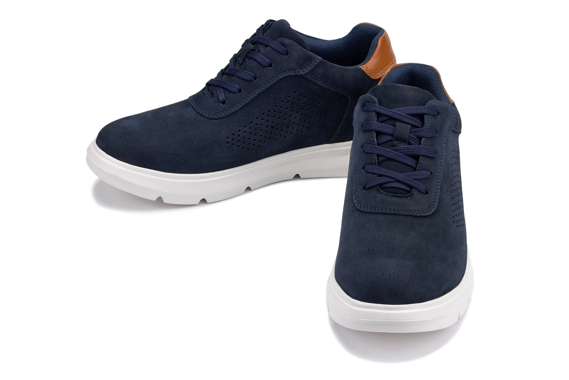 J1582 - 2.6 Inches Taller (Nubuck Navy) - Lightweight Casual Men's Walker Shoes - Image 5