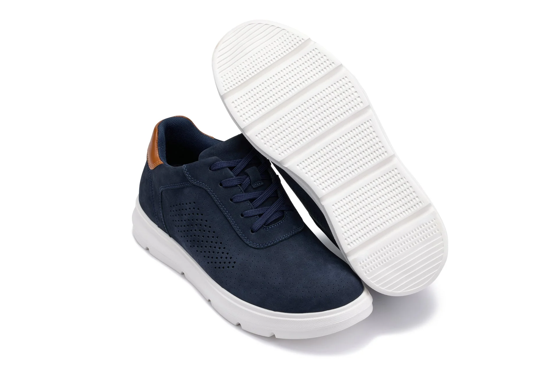 J1582 - 2.6 Inches Taller (Nubuck Navy) - Lightweight Casual Men's Walker Shoes - Image 6
