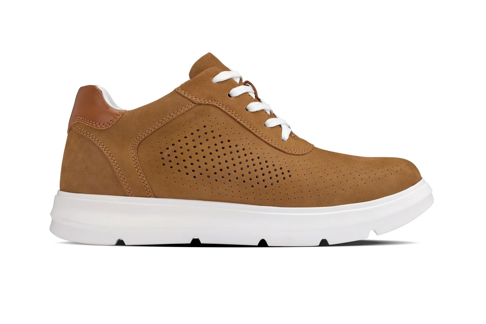 J1583 - 2.6 Inches Taller (Nubuck Brown) - Lightweight Casual Men's Walker Shoes - Image 2