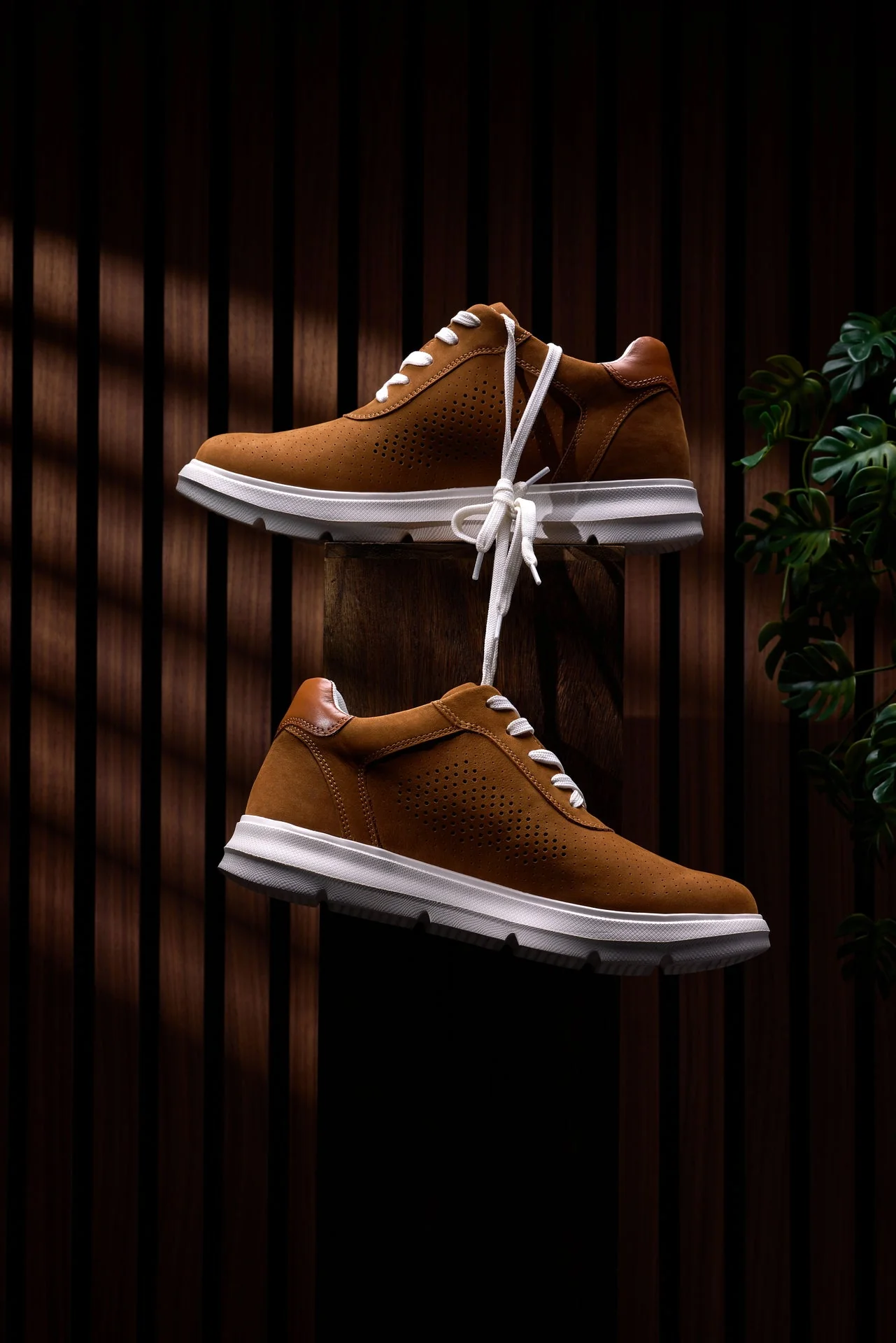 J1583 - 2.6 Inches Taller (Nubuck Brown) - Lightweight Casual Men's Walker Shoes - Image 7