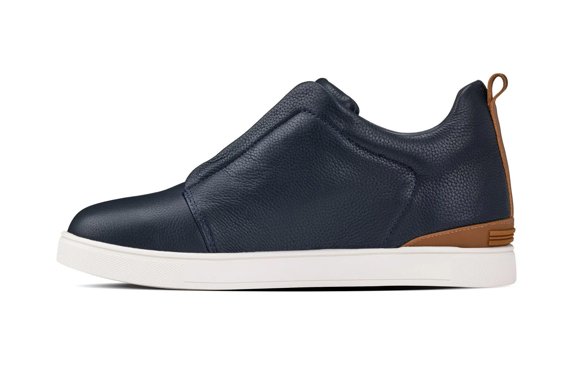 J1934 - 2.6 Inches Taller (Navy) - Slip-On Men's Snoafers - Image 3