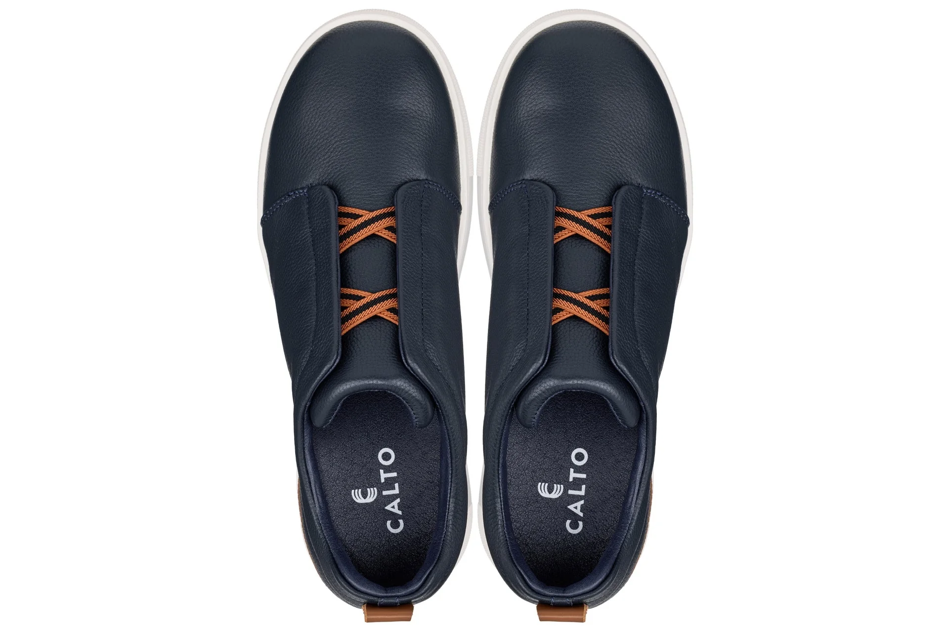 J1934 - 2.6 Inches Taller (Navy) - Slip-On Men's Snoafers - Image 4