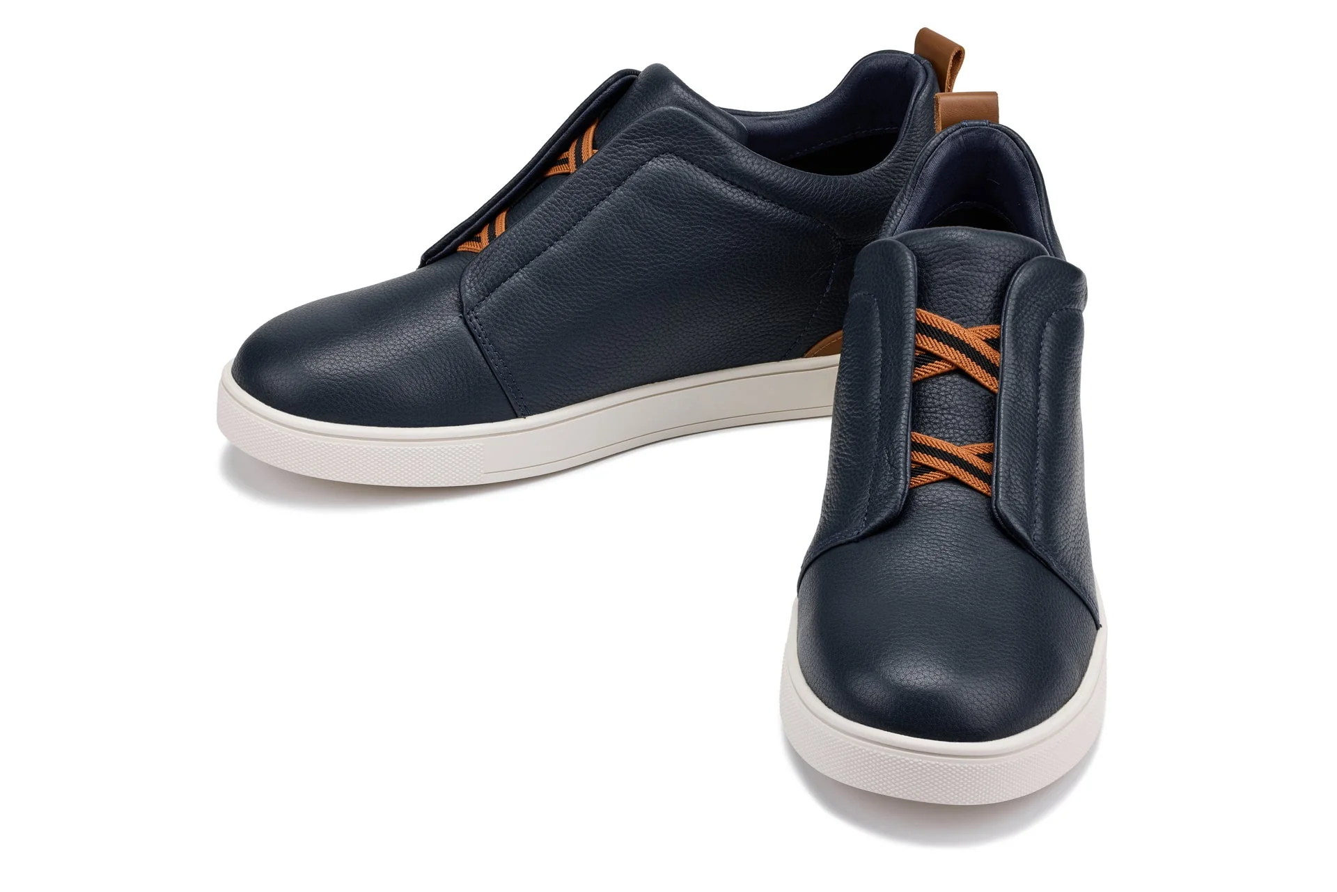 J1934 - 2.6 Inches Taller (Navy) - Slip-On Men's Snoafers - Image 5