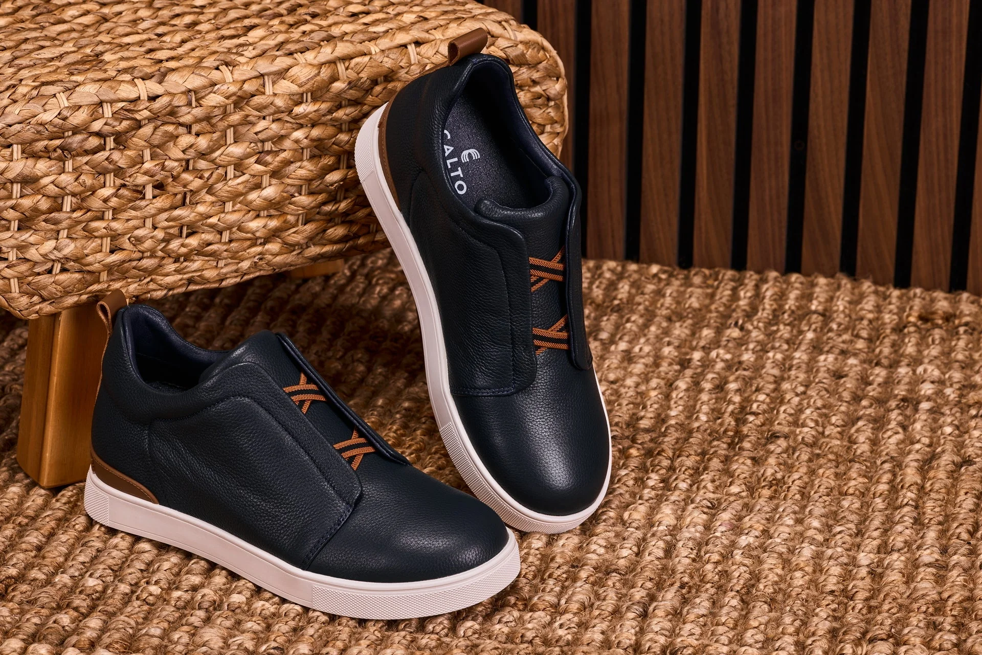 J1934 - 2.6 Inches Taller (Navy) - Slip-On Men's Snoafers - Image 7