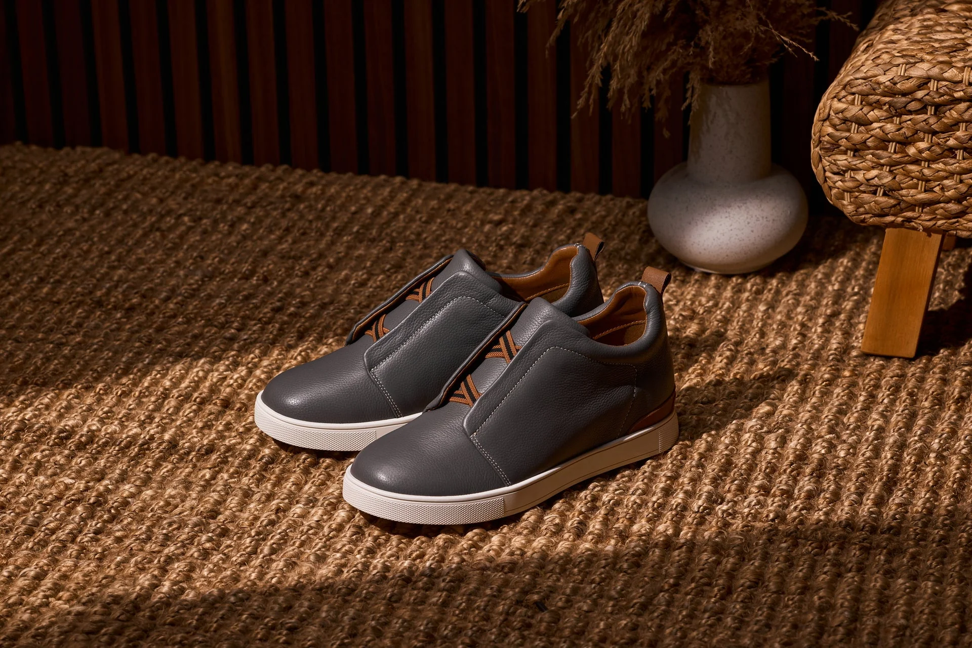 J1935 - 2.6 Inches Taller (Grey) - Slip-On Men's Snoafers - Image 7