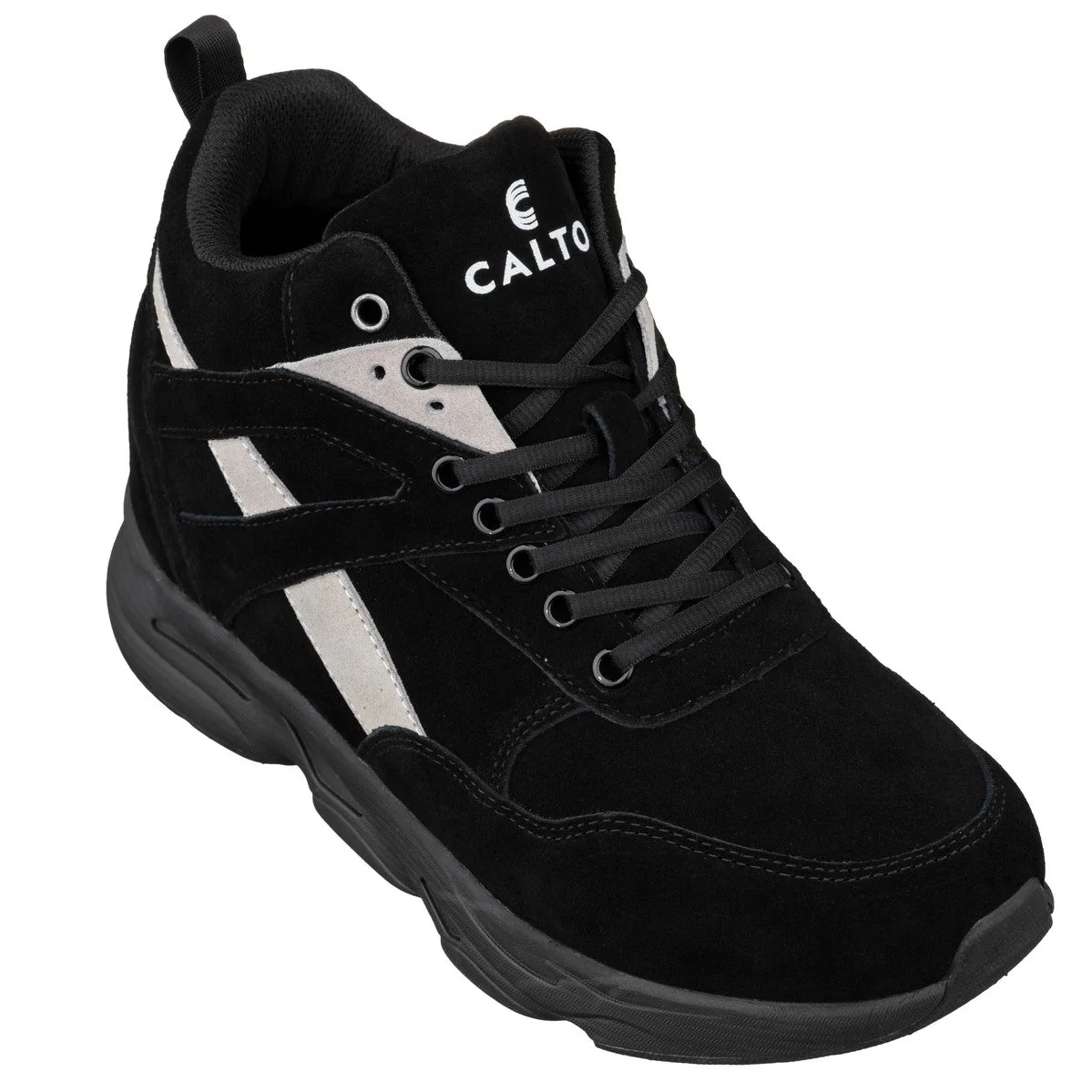 S33594 - 4 Inches Taller (Black/Grey) - Men's Sneakers