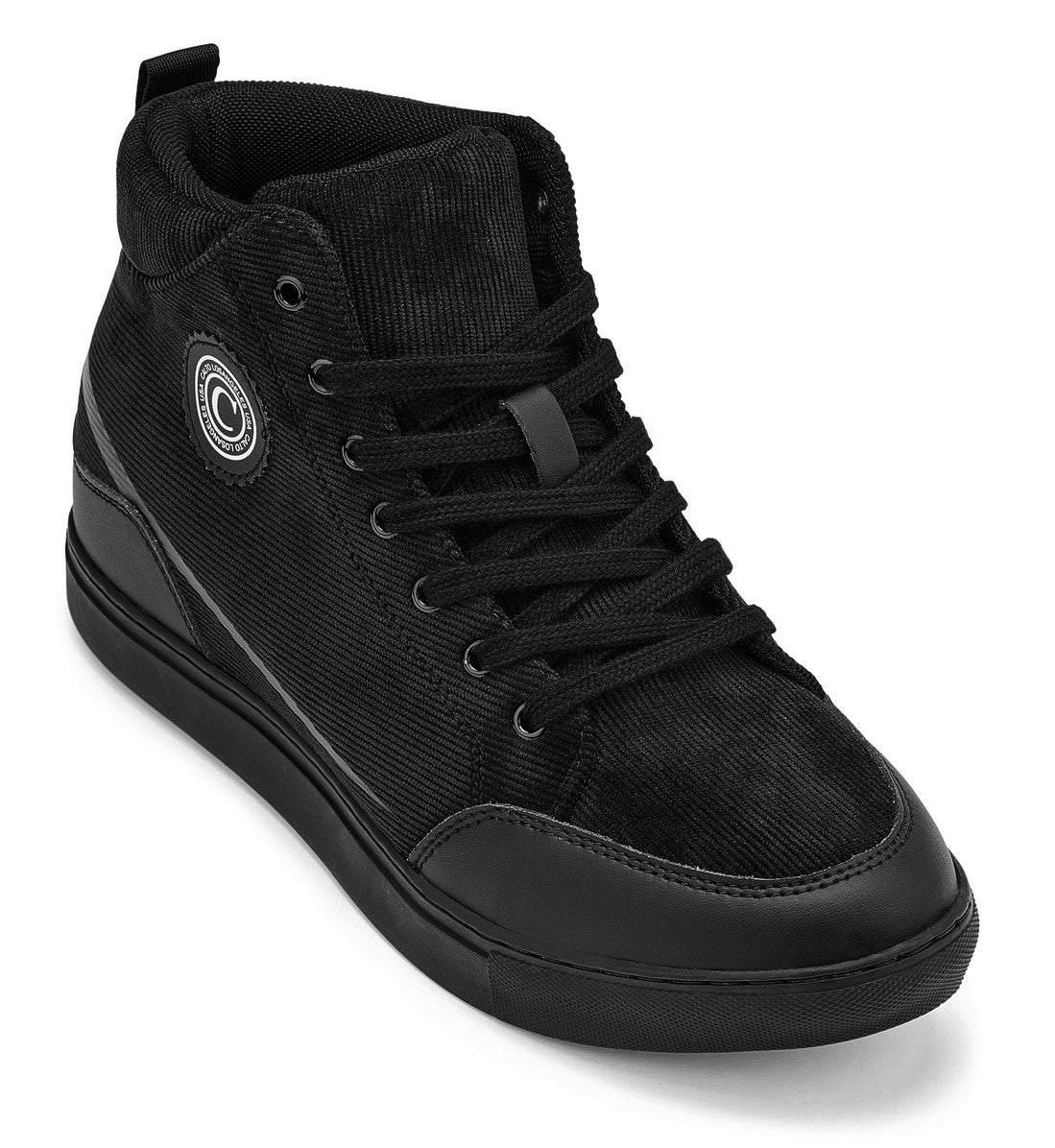 S4130 - 2.6 Inches Taller (Onyx/Black Sole) - Corduroy Ankle Top Men's Sneak-boot