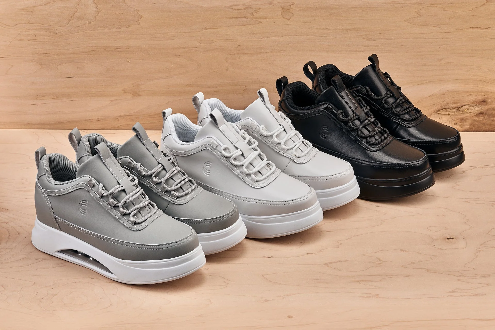 S4927 - 3.2 Inches Taller (Dove Grey) - Chunky Elevated Platform Men's Sneakers - Image 7