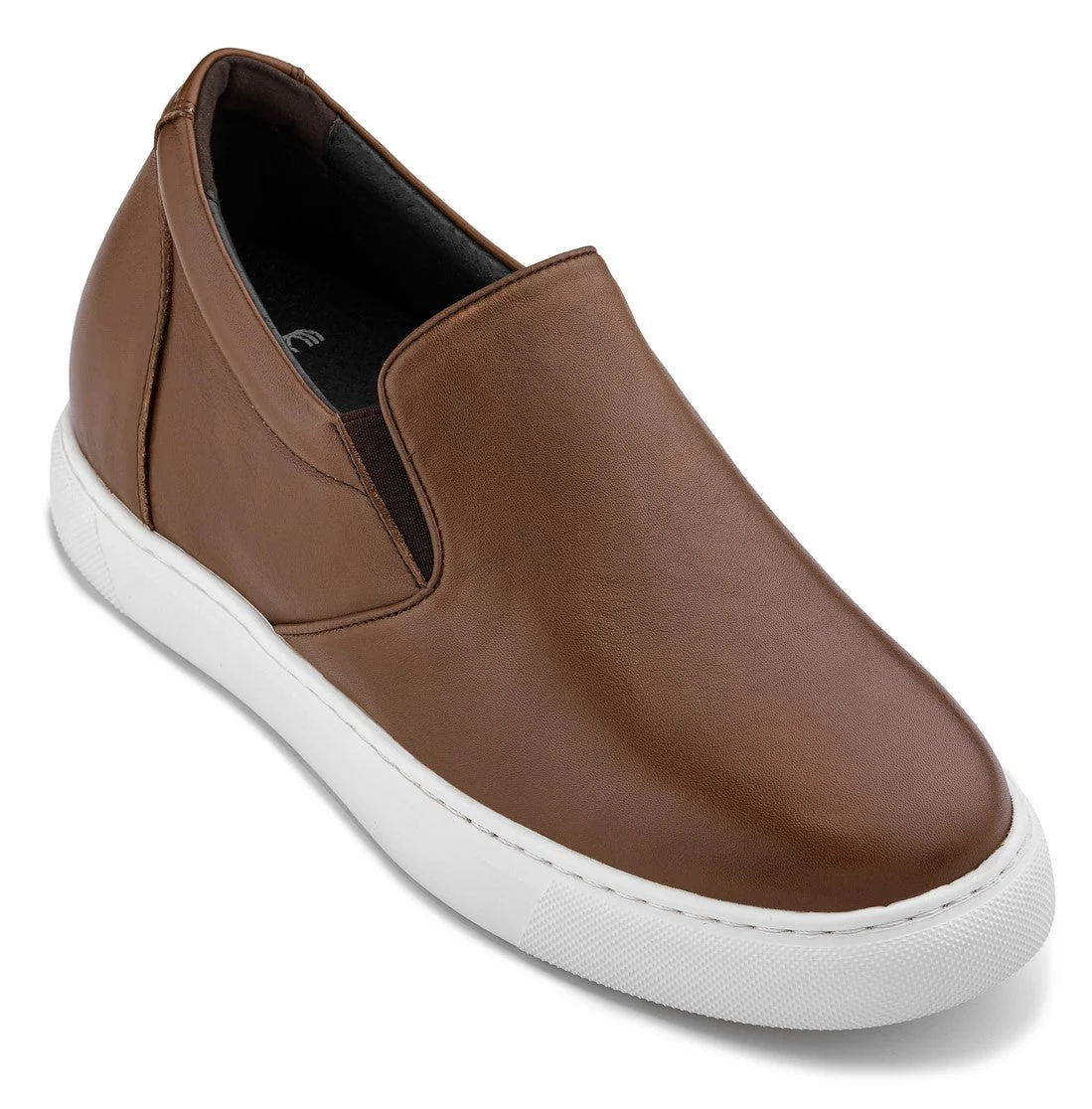 T1023 - 2.6 Inches Taller (Coffee Brown) - Lightweight Nappa Leather Men's Loafer