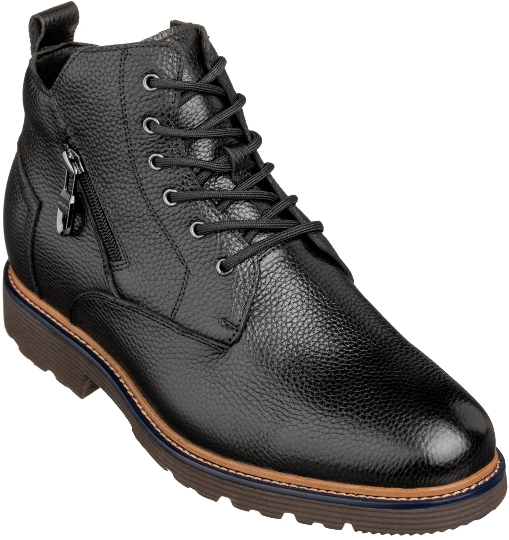 Y42071 - 2.8 Inches Taller (Black) - Dressy Casual Men's Boots
