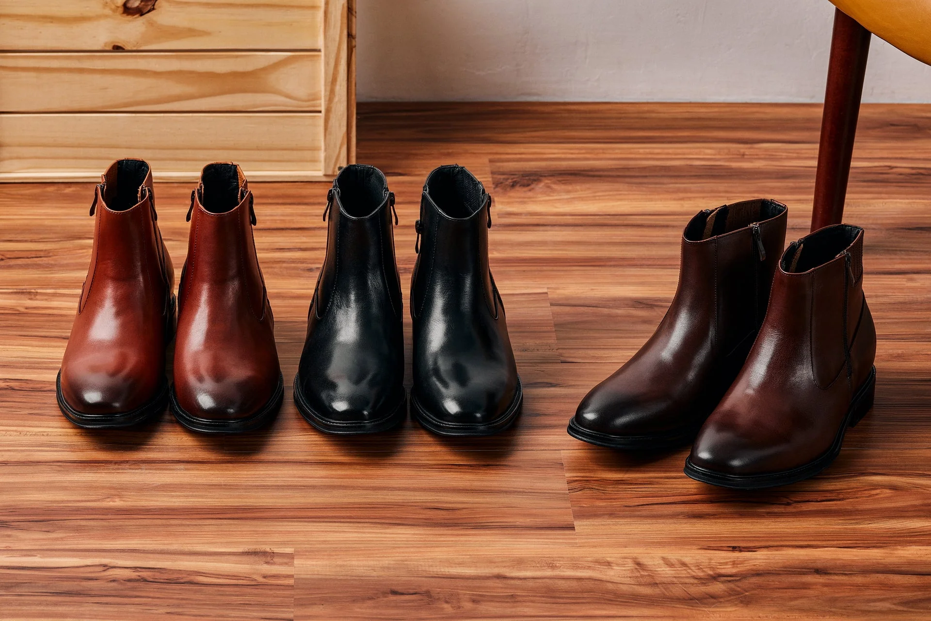 Y70622 - 2.8 Inches Taller (Coffee Brown) - Lightweight Zipper Men's Boots - Image 6