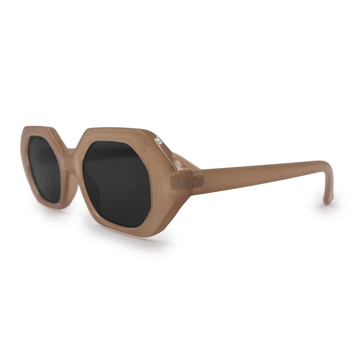 Geometric Unisex Sunglasses - Nude - Image 2