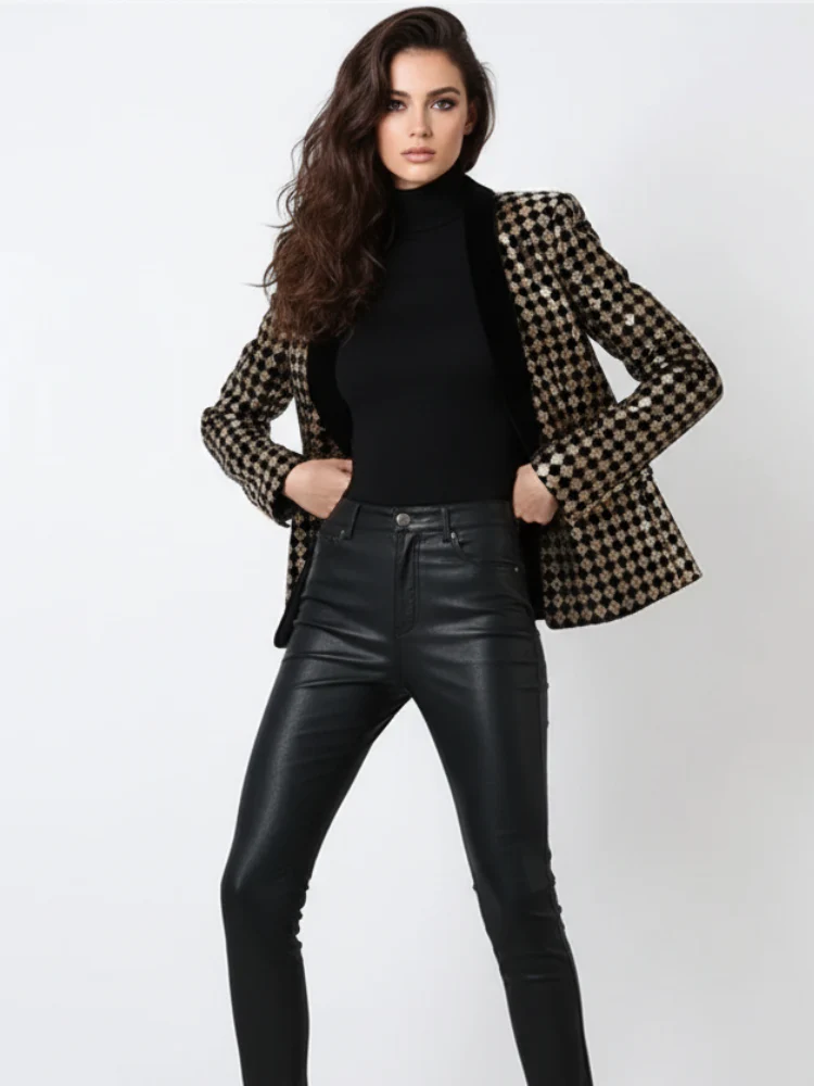 Diamond Inlay Blazer, Wall Street | Women - BYMANYC ® New York - Image 2