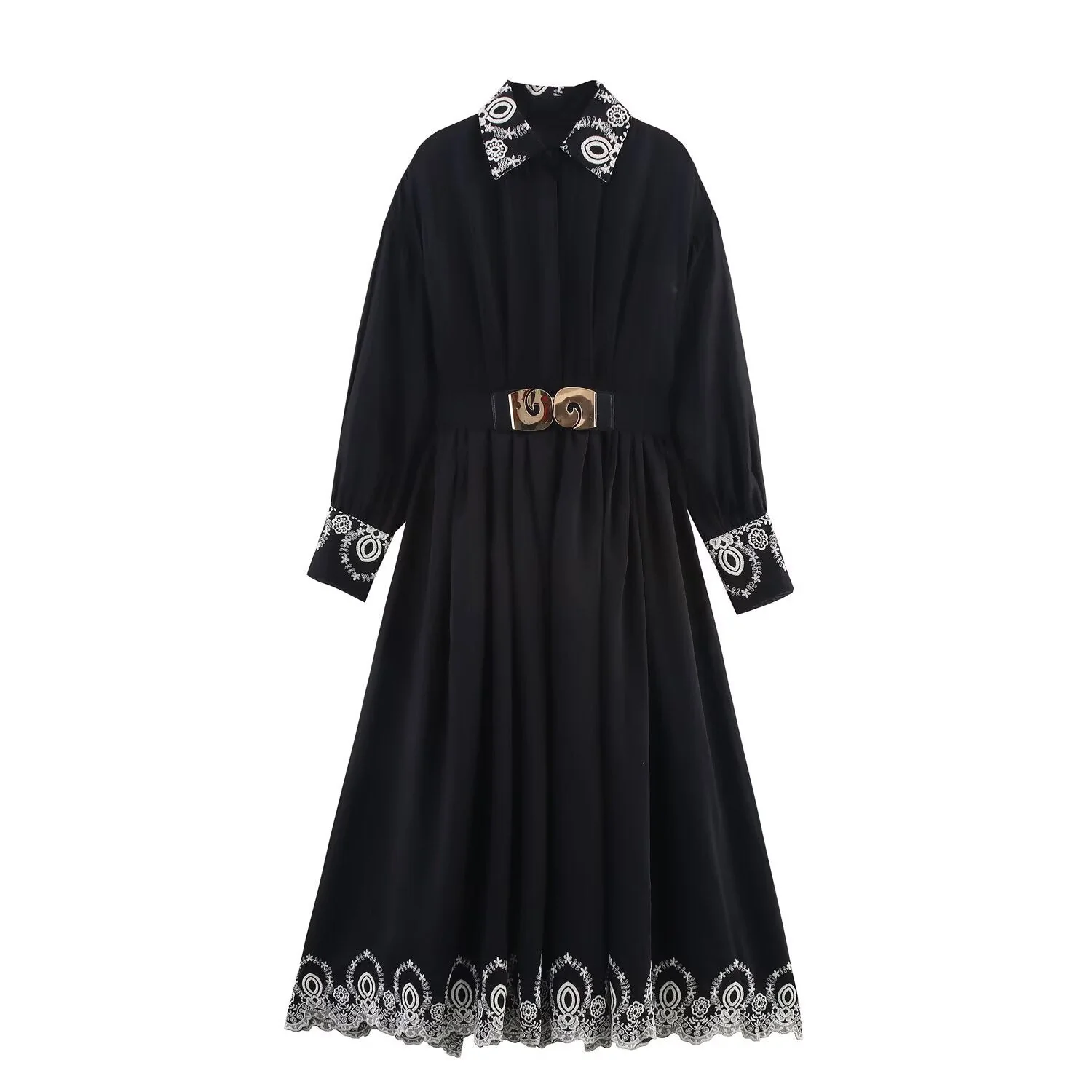 Elegant Embroidered Dress, Central Park | Women - BYMANYC ® New York - Image 3