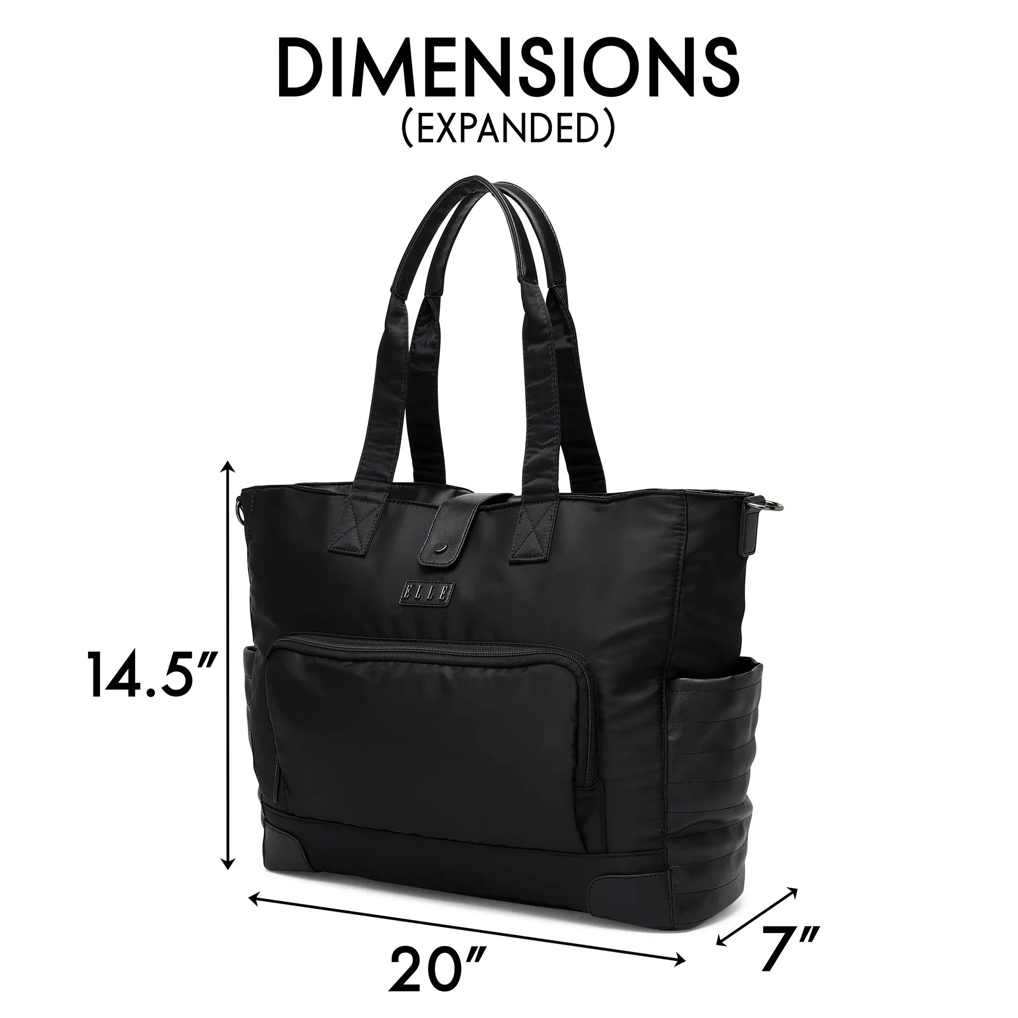 Voyage 25L Twill and Vegan Leather Weekender Tote Bag - Image 5