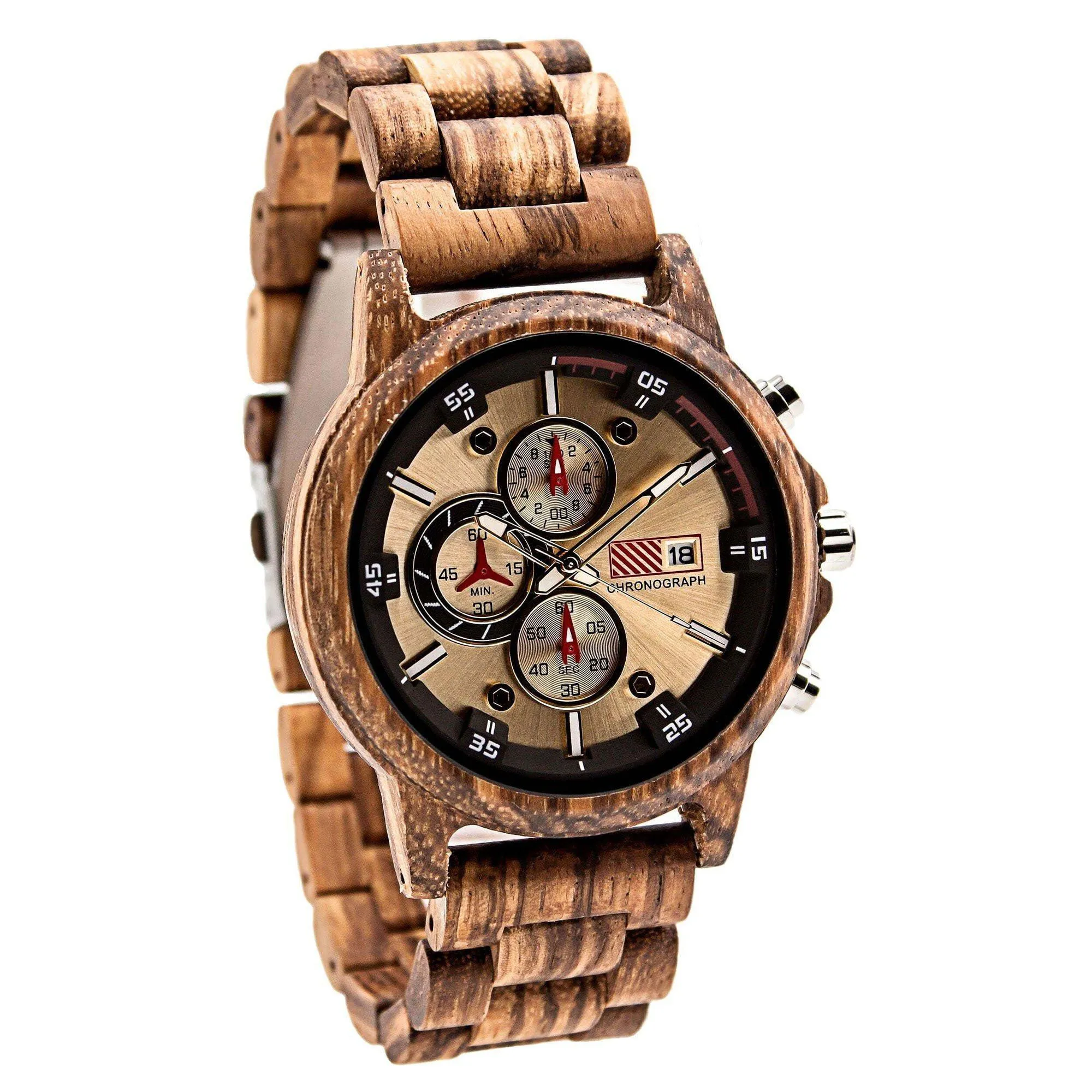 Men's Groomsmen Set of 10 Wooden Watch Zebra | Multa