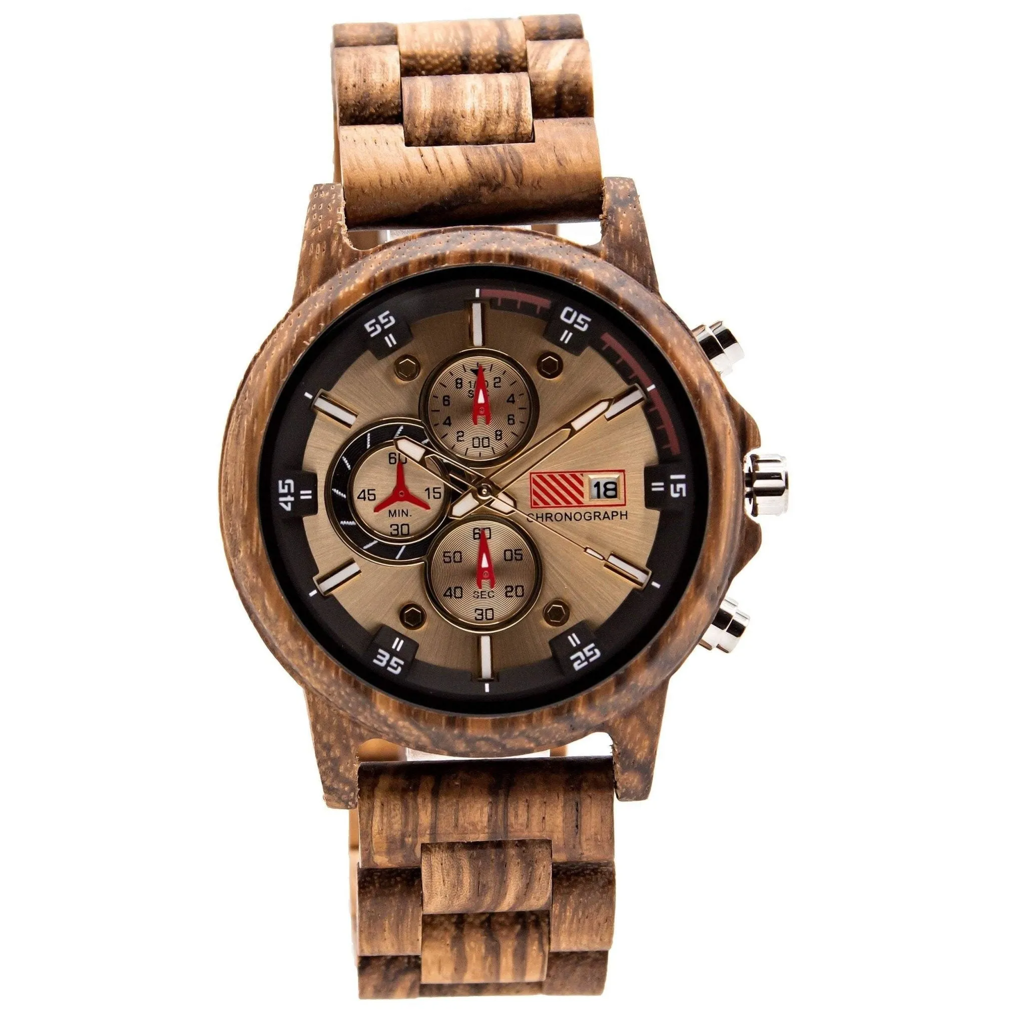 Men's Groomsmen Set of 10 Wooden Watch Zebra | Multa - Image 2