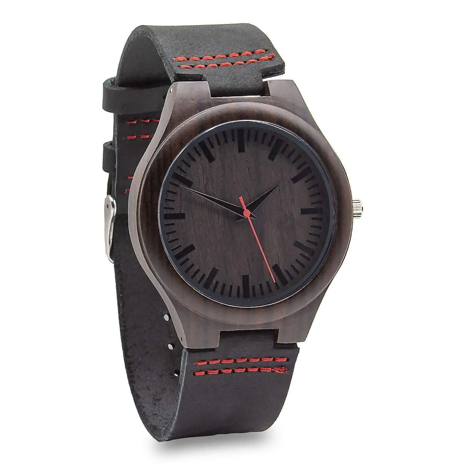 Groomsmen Set Of 12 Wooden Men's Watches - Red Energico