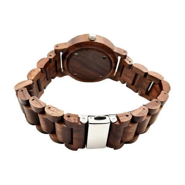 Groomsmen Set Of 4 Wooden Men's Watches - Walnut Arce - Image 3