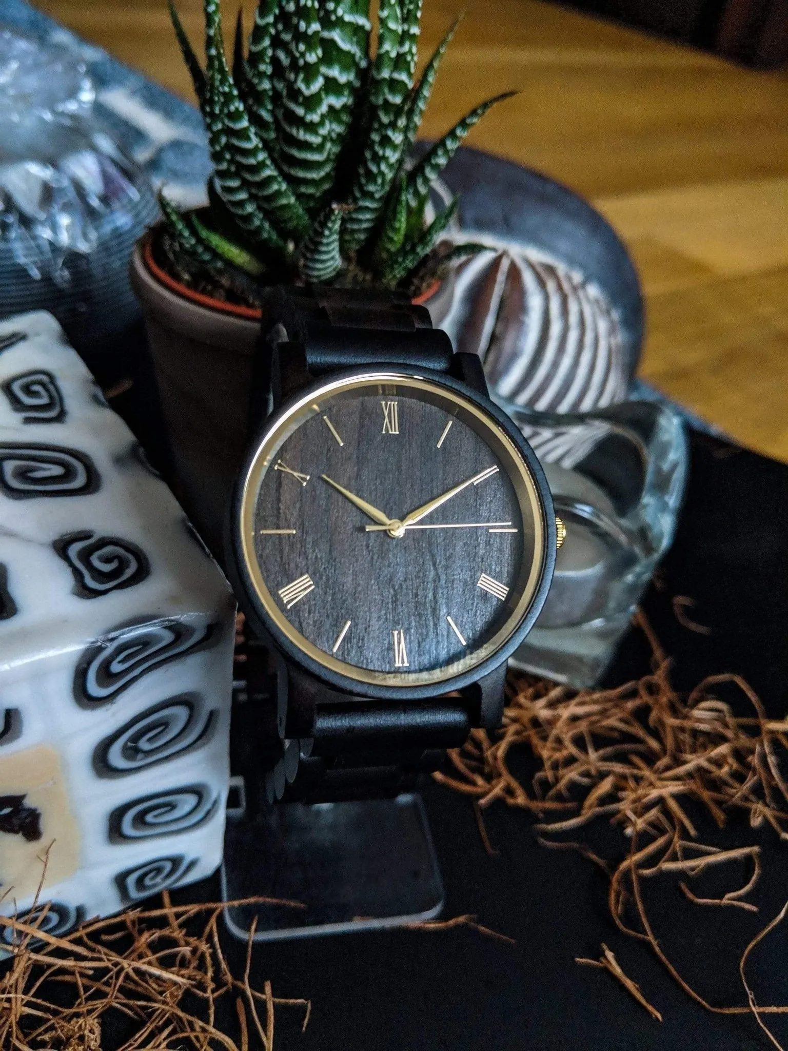 Groomsmen Set Of 5 Wooden Men's Watches - Ebony Arce - Image 3