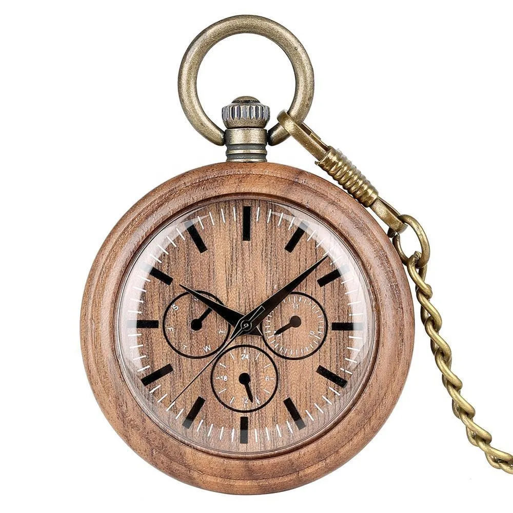 Groomsmen Set of 6 Wooden Pocket Watch | Perfecto