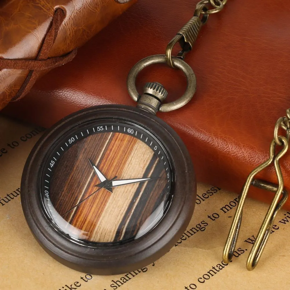 Men's Groomsmen Set of 7 Wooden Pocket Watch | Valor - Image 3