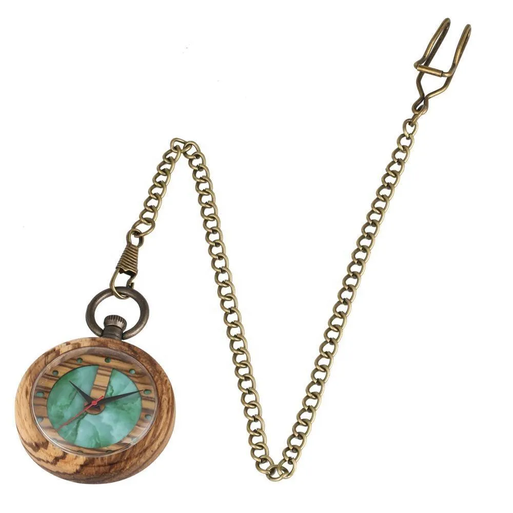 Men's Groomsmen Set of 9 Wooden Pocket Watch | Arce - Image 5
