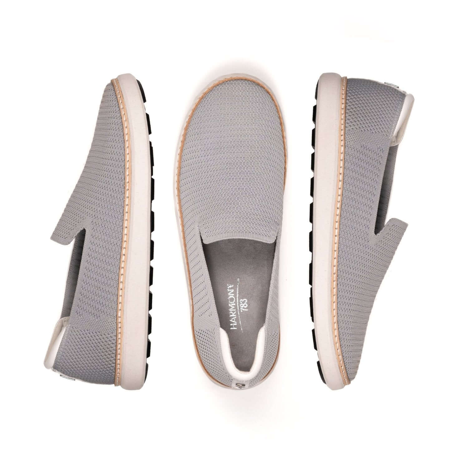 Grounding Slip-On Shoes • Grey Bamboo Knit - Image 3