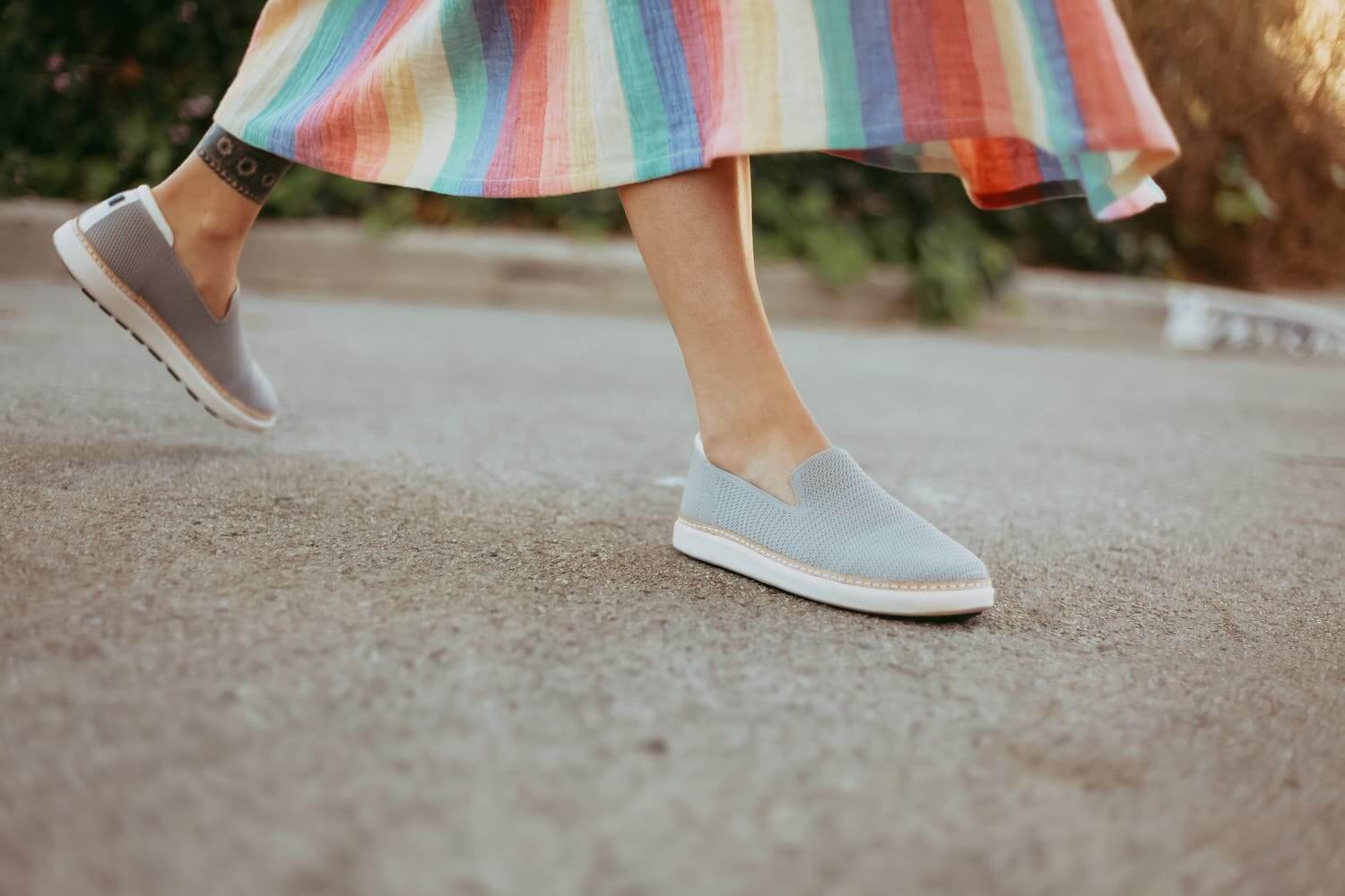 Grounding Slip-On Shoes • Grey Bamboo Knit - Image 7