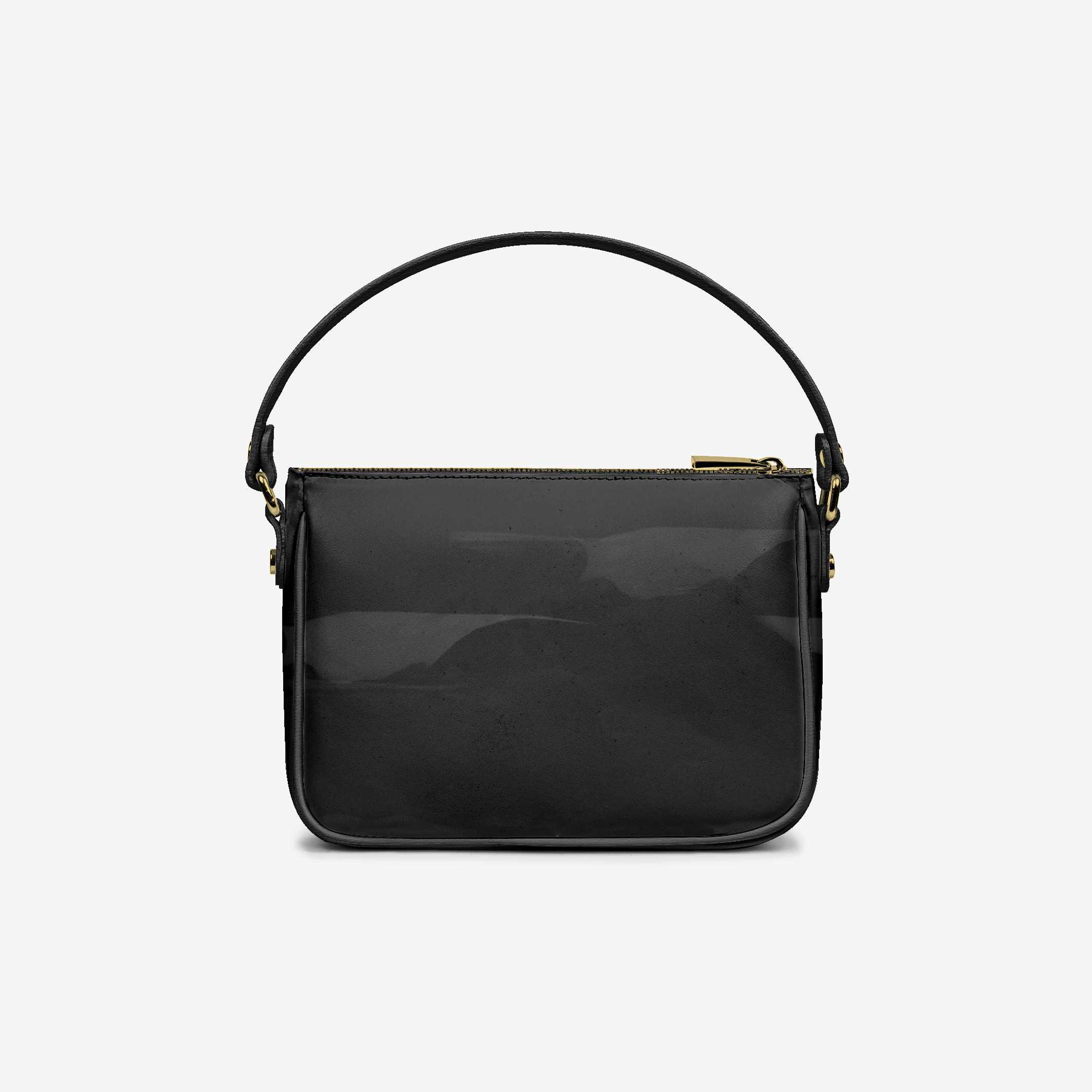Handbag BYMANYC ® New York – Couture Vegan Vertical Band in Black & Gold Luxe - Image 6