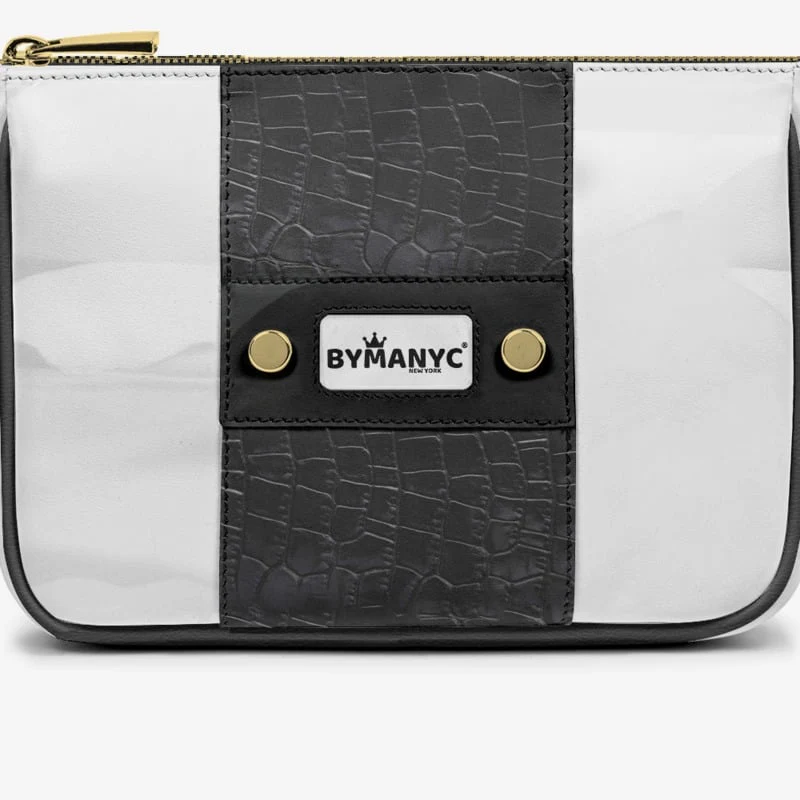 Handbag BYMANYC Ā® New York ā Couture Vegan Vertical Band in Midnight Gold - Image 3